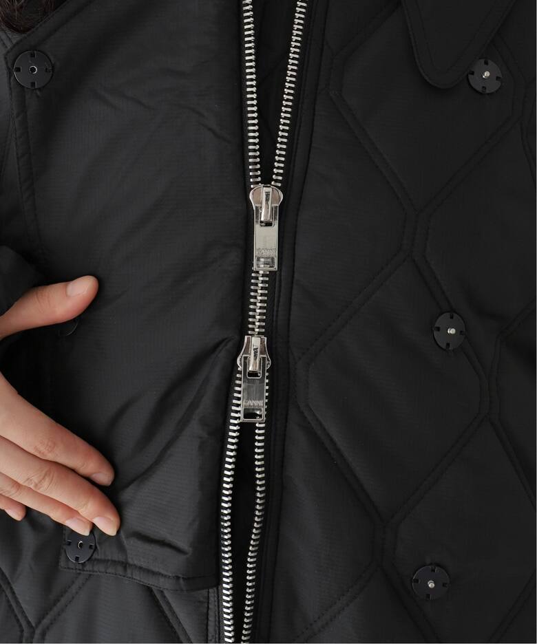 【GANNI / ガニー】 Ripstop Quilt Coat：コート  詳細画像15