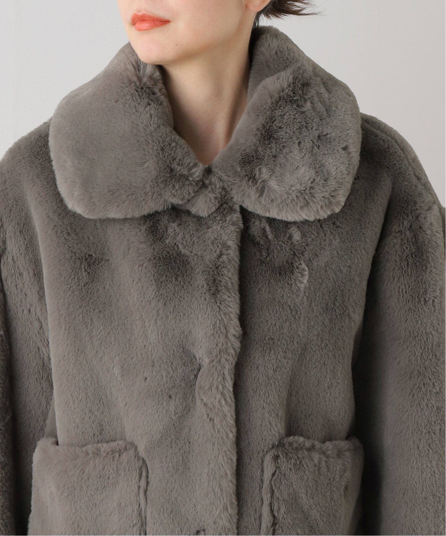JAKKE/ジャッキー】TRACI COAT GREY：フェイクファーコート（その他 