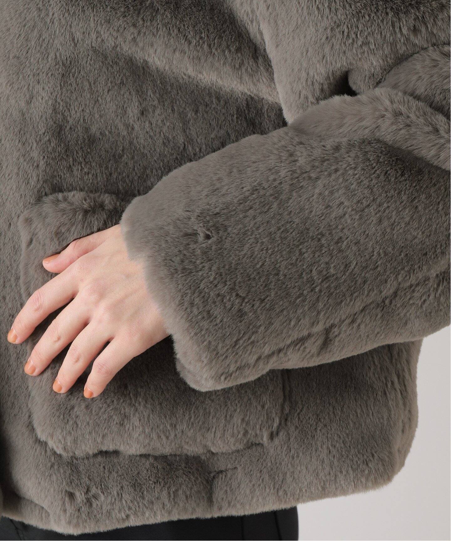 JAKKE/ジャッキー】TRACI COAT GREY：フェイクファーコート（その他 