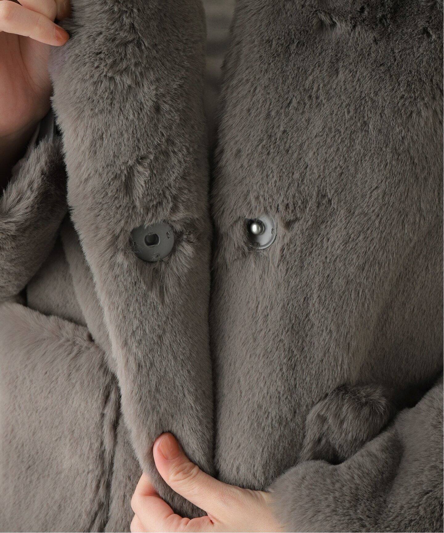 JAKKE/ジャッキー】TRACI COAT GREY：フェイクファーコート（その他 