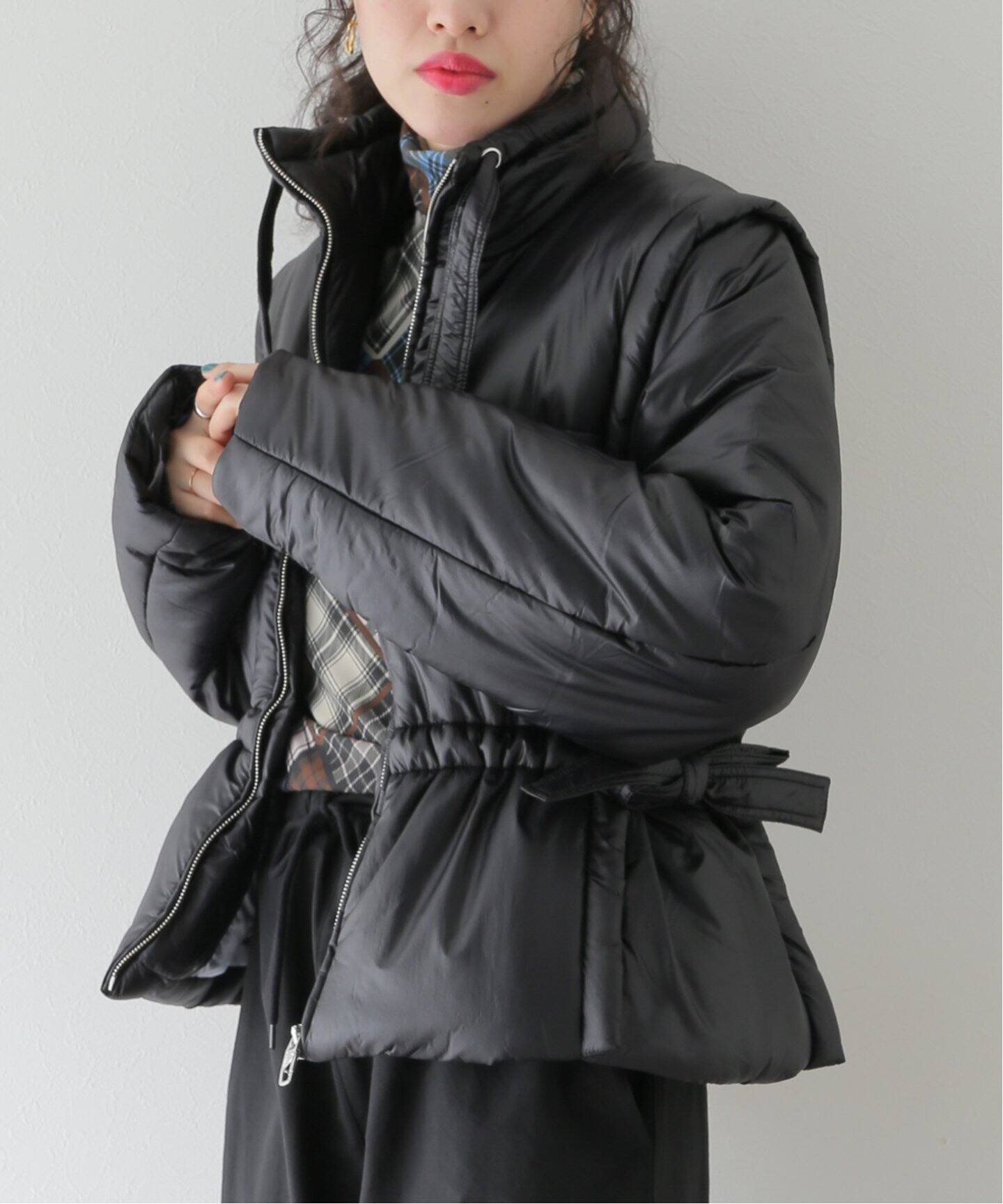 GANNI / ガニー】Shiny Quilt Vest Jacket：ブルゾン（その他ブルゾン 
