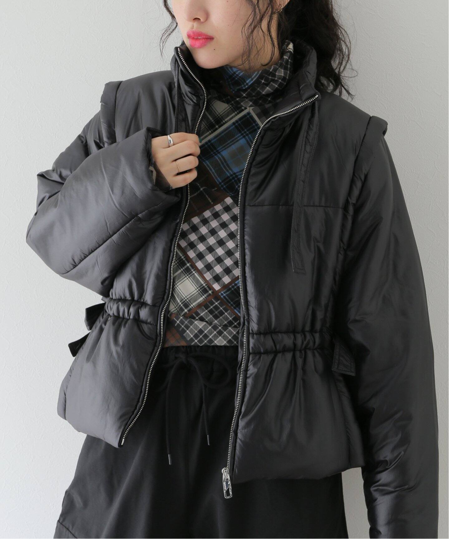 GANNI / ガニー】Shiny Quilt Vest Jacket：ブルゾン（その他ブルゾン 
