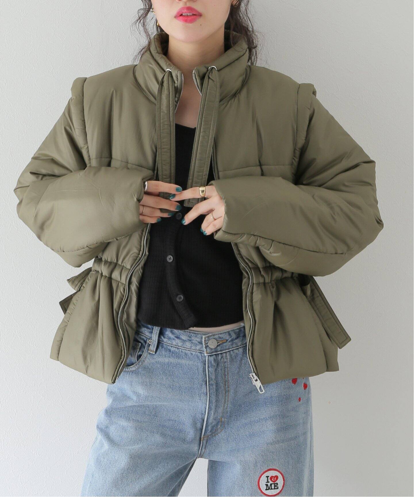 GANNI / ガニー】Shiny Quilt Vest Jacket：ブルゾン（その他ブルゾン 