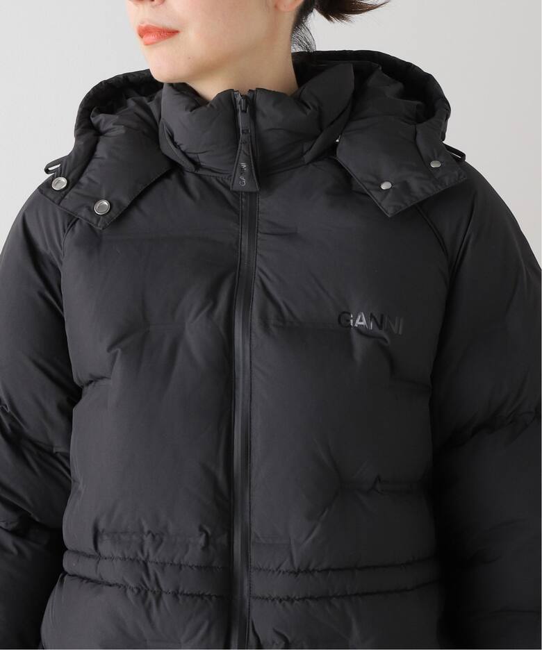 GANNI / ガニー】Soft Puffer Short Raglan Jacket：中綿ジャケット 