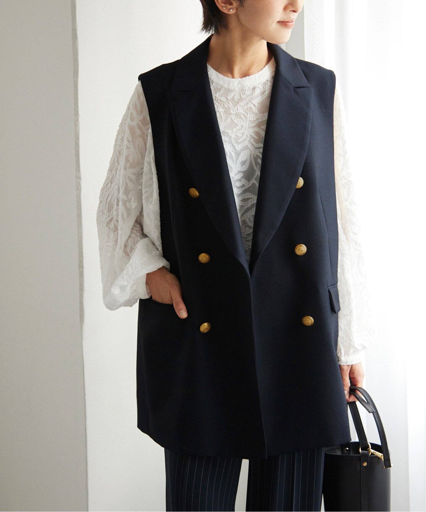 T/Wギャバネイビージレ（ジレ）｜JOURNAL STANDARD relume 