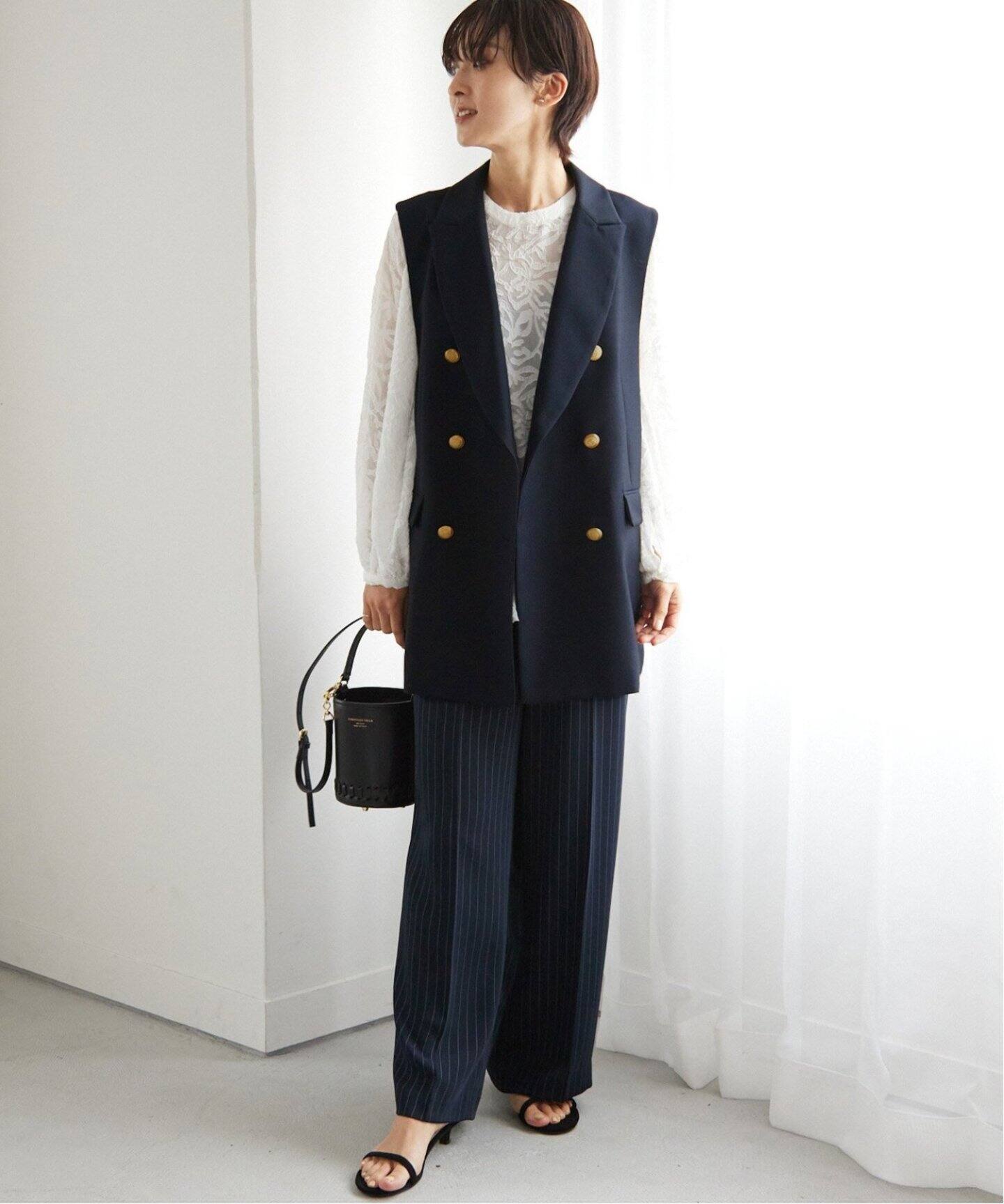 追加》T/Wギャバネイビージレ（ジレ）｜JOURNAL STANDARD relume 