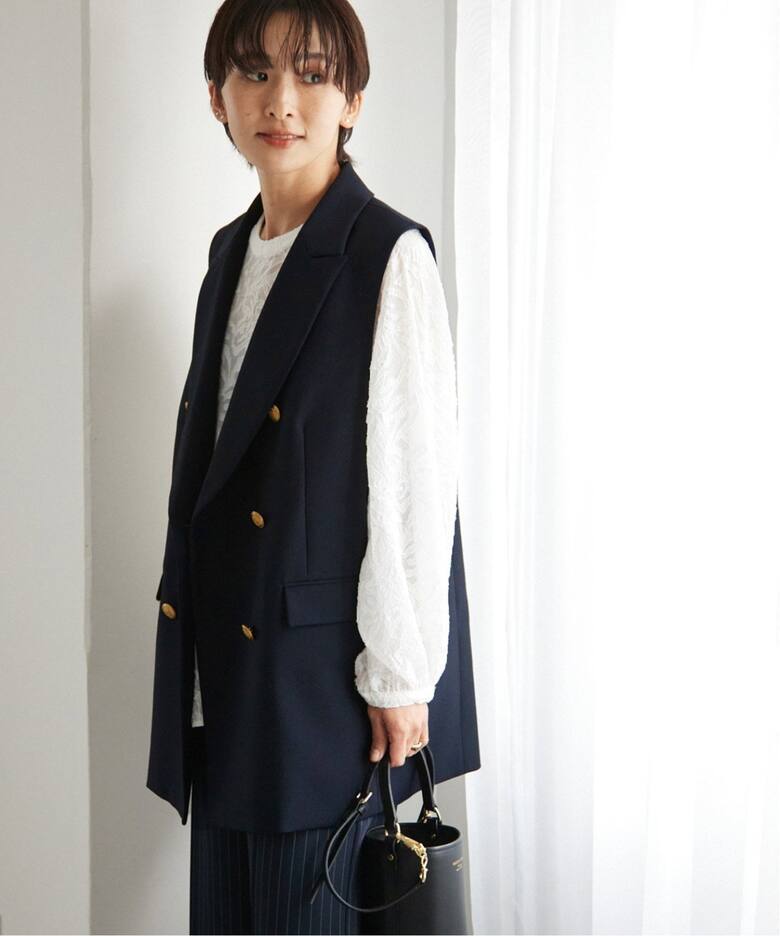 追加》T/Wギャバネイビージレ（ジレ）｜JOURNAL STANDARD relume  