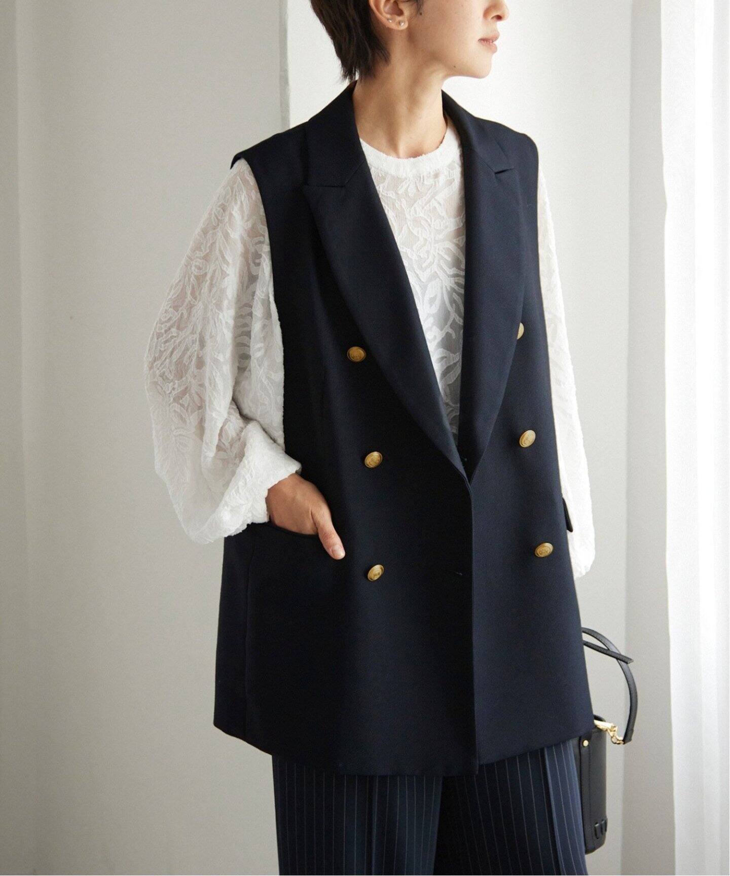 追加》T/Wギャバネイビージレ（ジレ）｜JOURNAL STANDARD relume 
