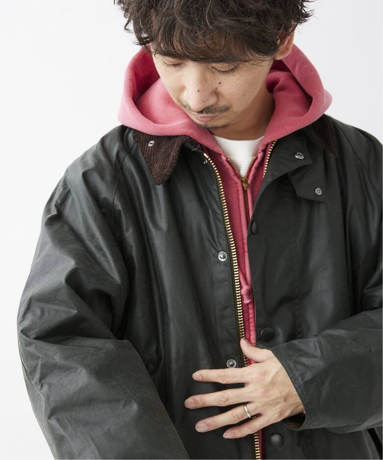 Barbour × Spick and Spanノンワックスジャケット別注タグ付（Barbour 