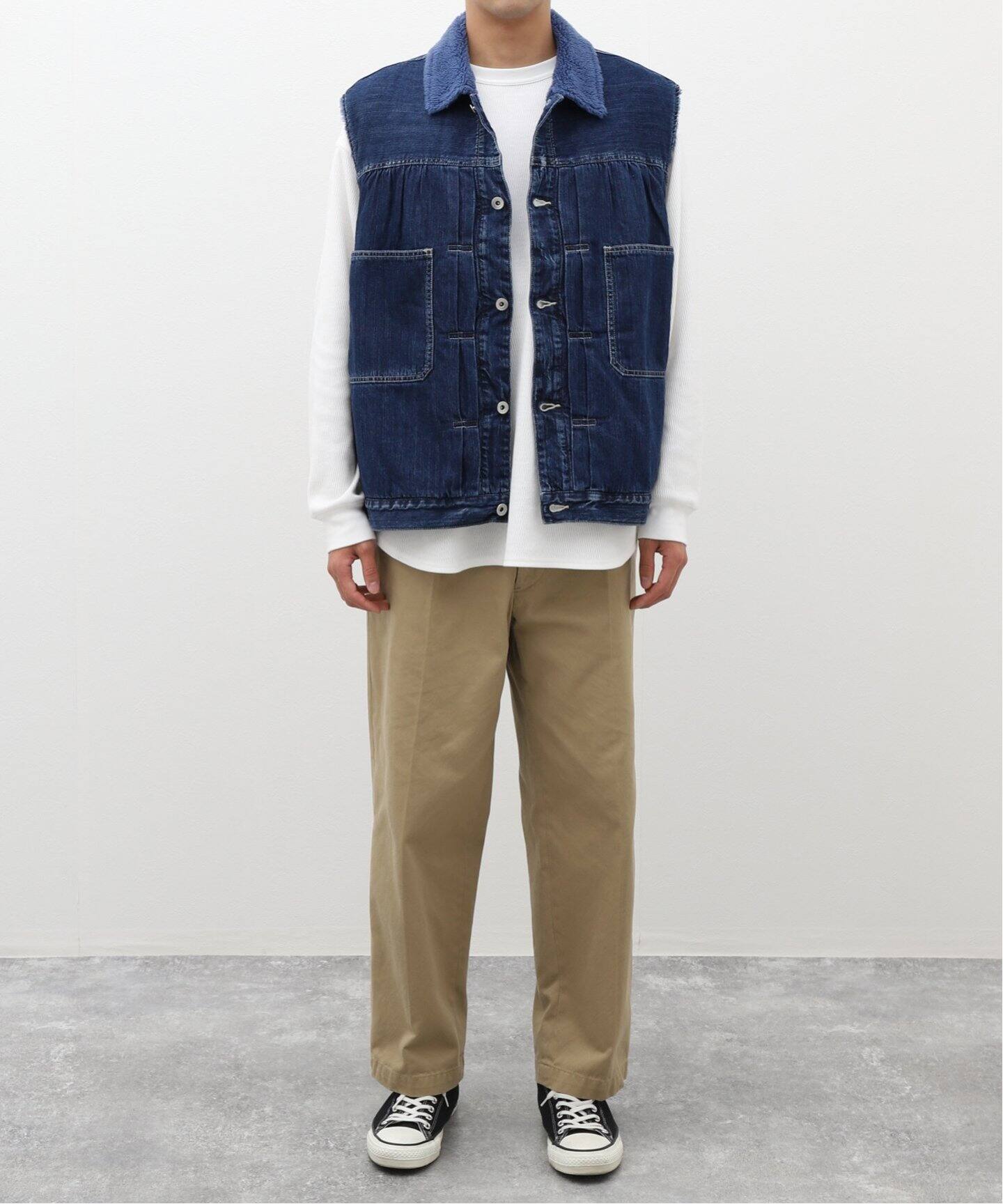 PORTER CLASSIC / ポータークラシック】STEINBECK DENIM BOA VEST 