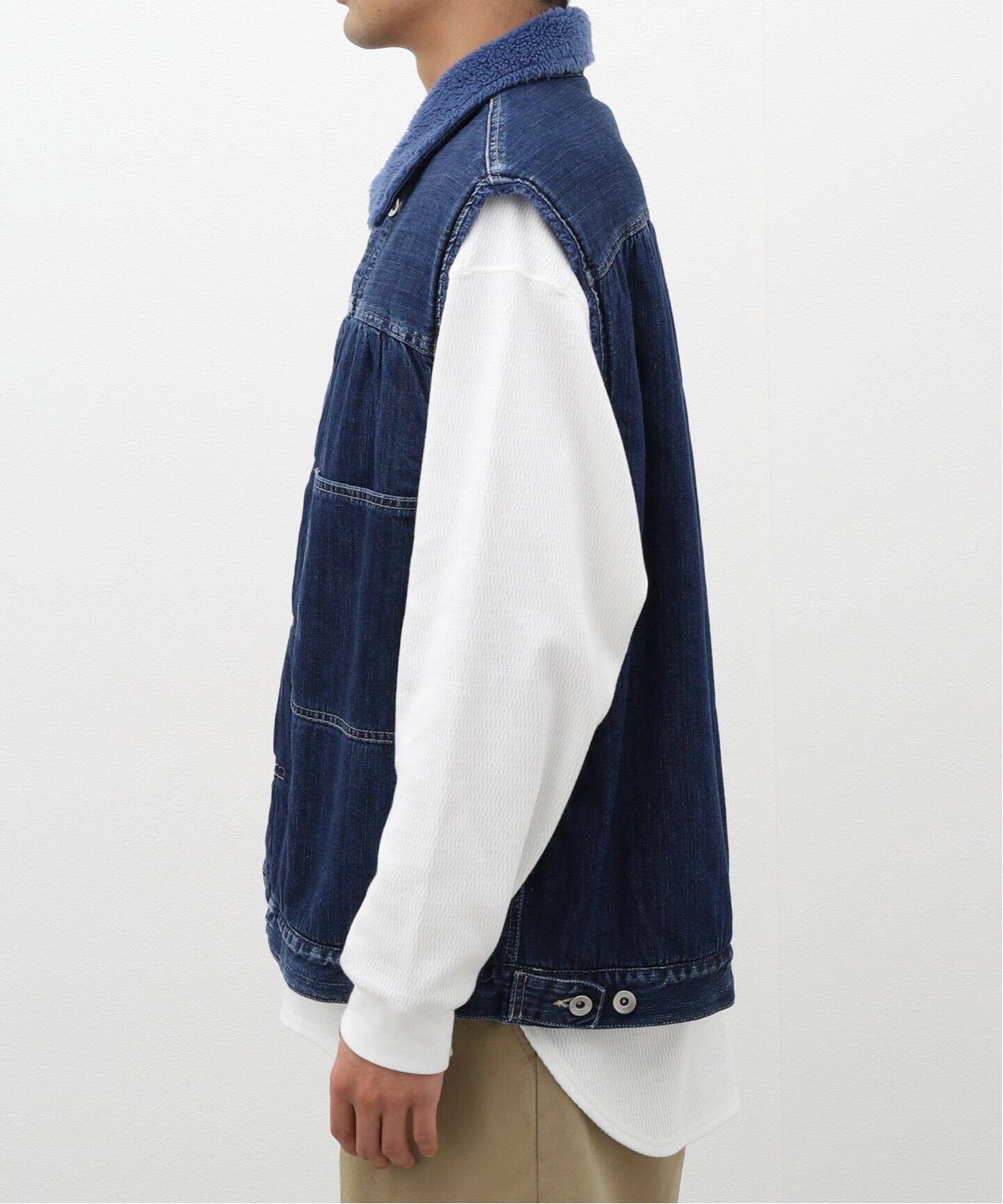 PORTER CLASSIC / ポータークラシック】STEINBECK DENIM BOA VEST  