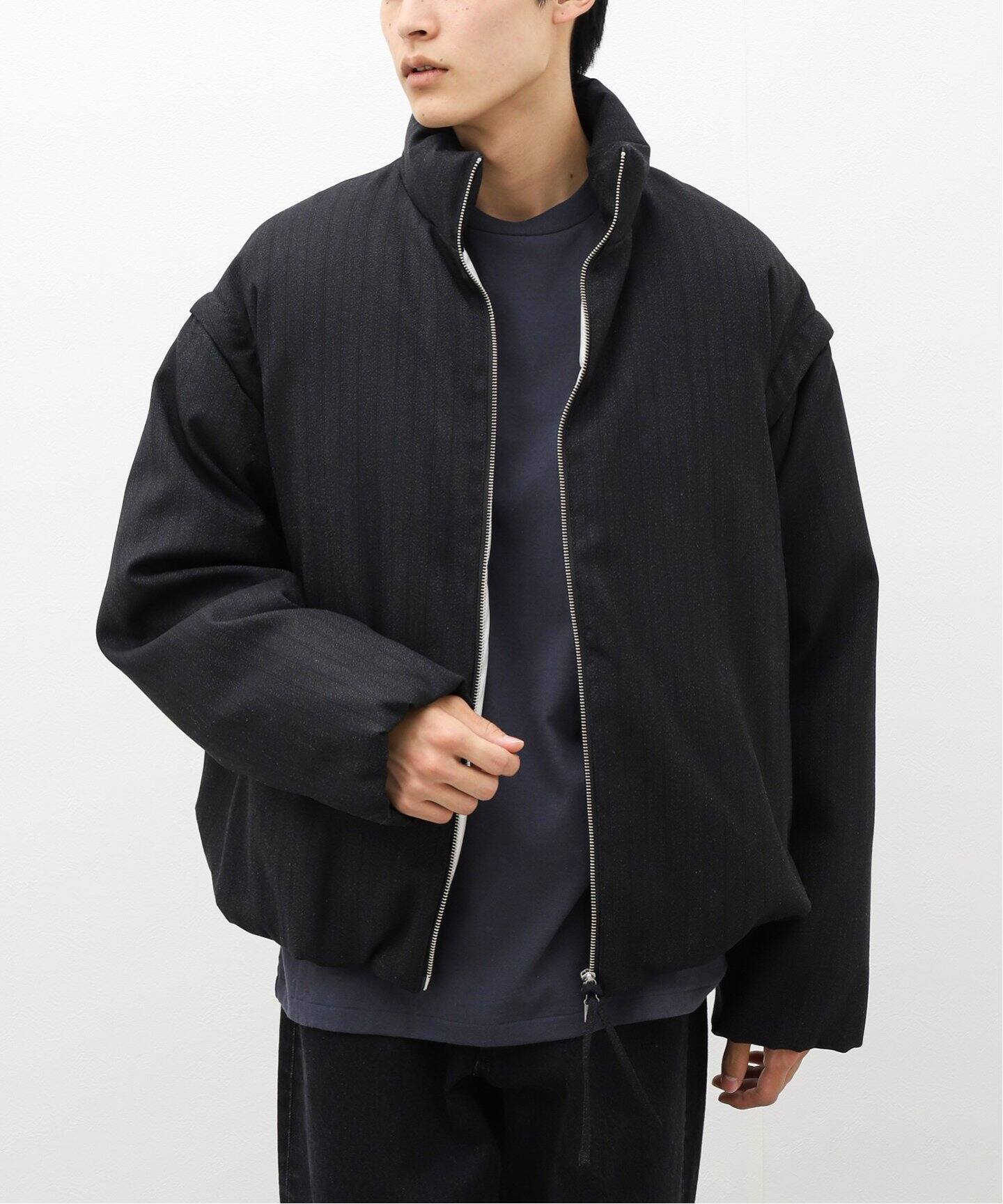 SEEALL / シーオール】MINIMAL DOWN JACKET CHARCOAL（ダウン  