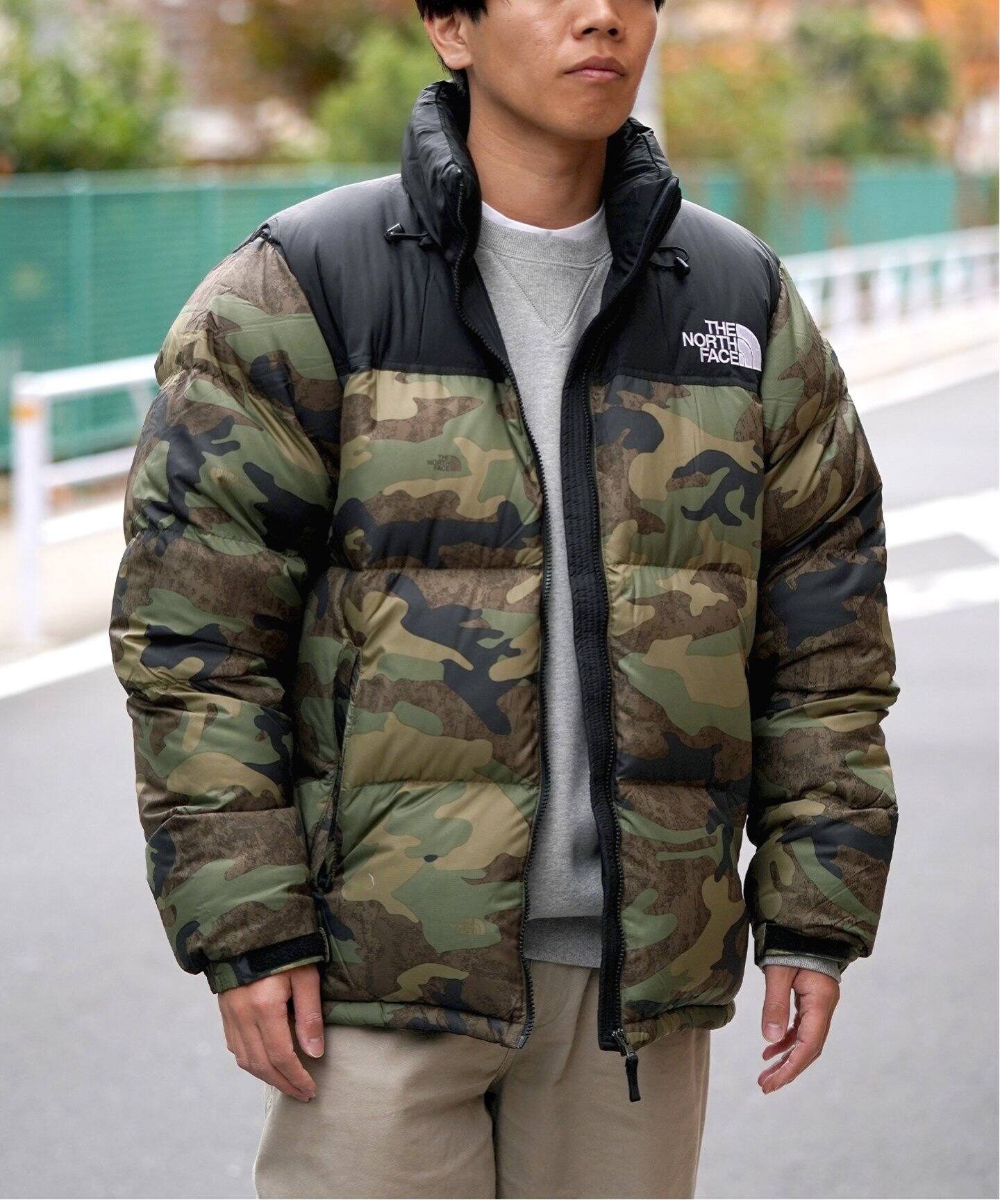 THE NORTH FACE 迷彩フードナイロン ジャケット（美品 ノースフェイス  
