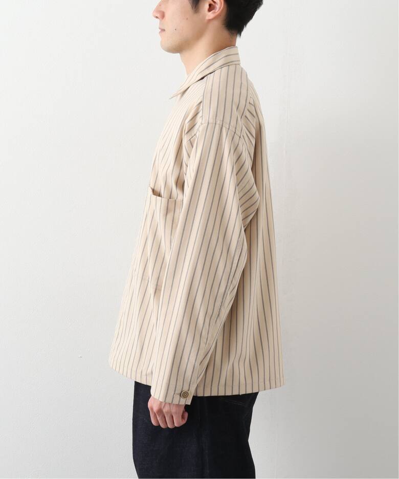 WASHABLE T/R K-FIELD ストライプ シャツジャケット（その他ブルゾン 