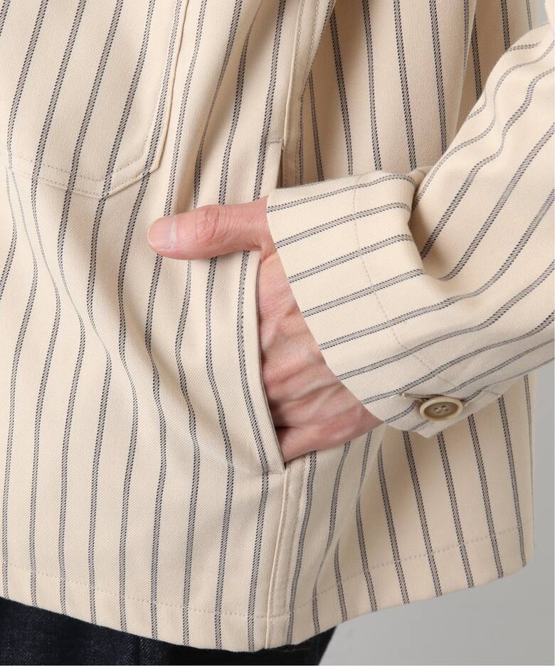 WASHABLE T/R K-FIELD ストライプ シャツジャケット（その他ブルゾン 