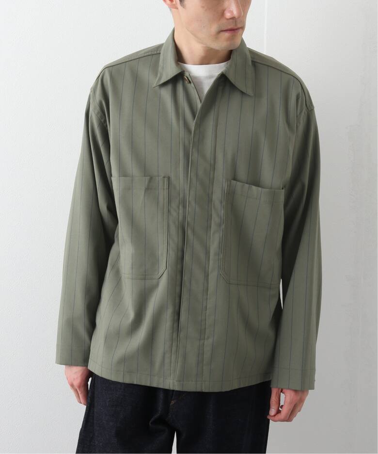 WASHABLE T/R K-FIELD ストライプ シャツジャケット（その他ブルゾン 