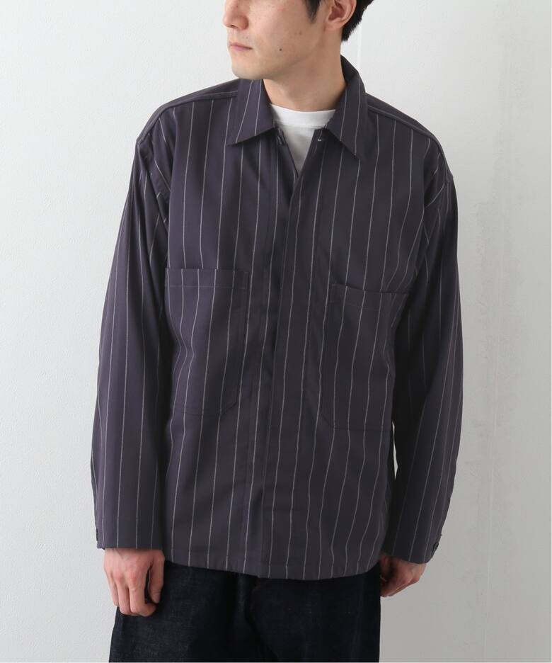 WASHABLE T/R K-FIELD ストライプ シャツジャケット（その他ブルゾン 