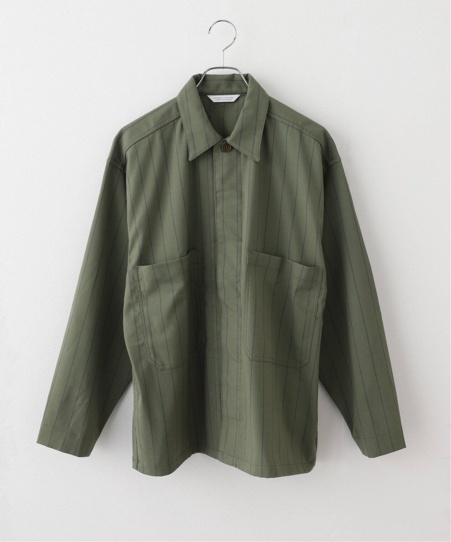 WASHABLE T/R K-FIELD ストライプ シャツジャケット（その他ブルゾン 