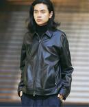 シープレザー シングルライダースジャケット Soutien Rds