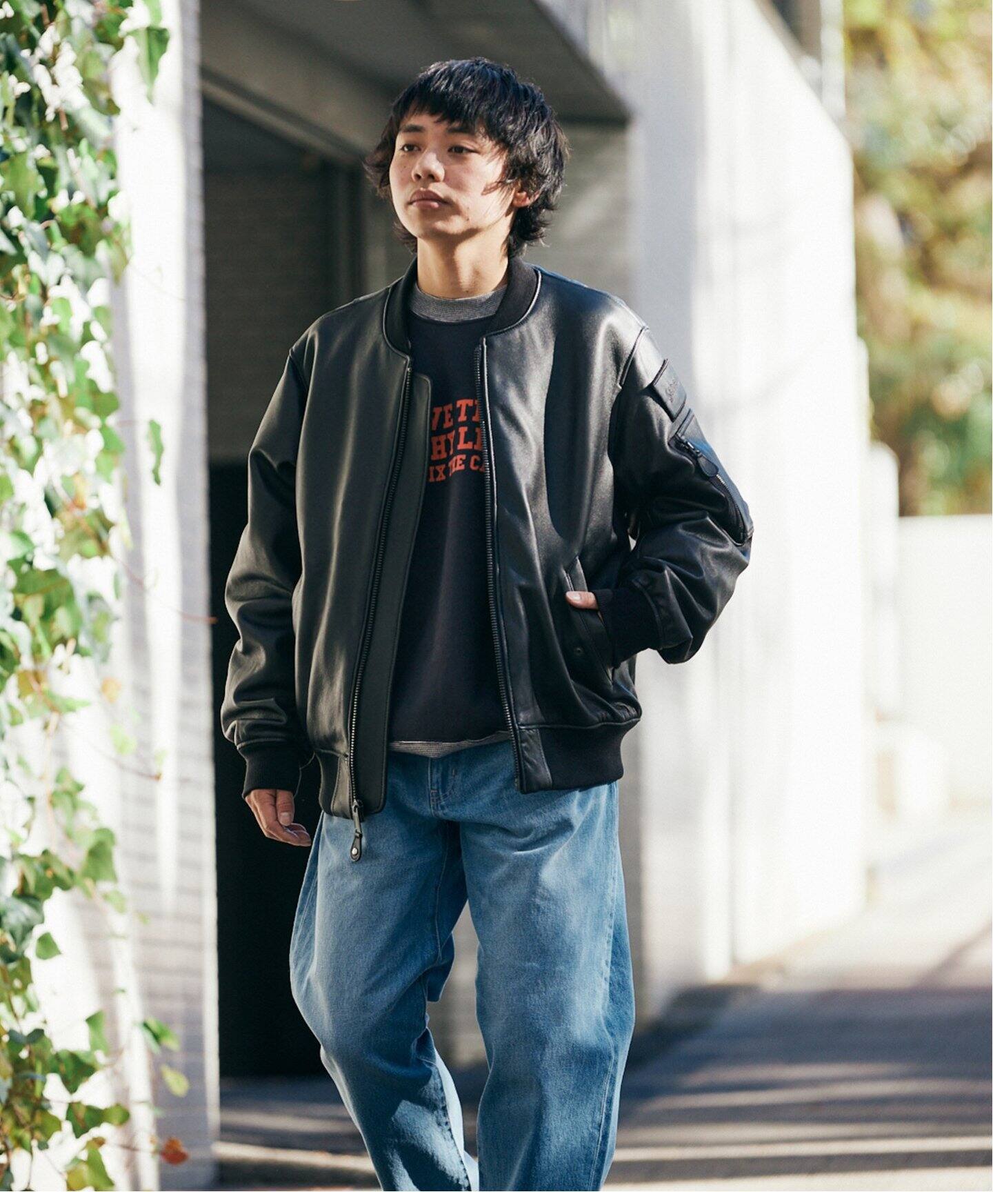 Schott / ショット】別注 LEATHER MA-1（MA-1）｜JOURNAL STANDARD 