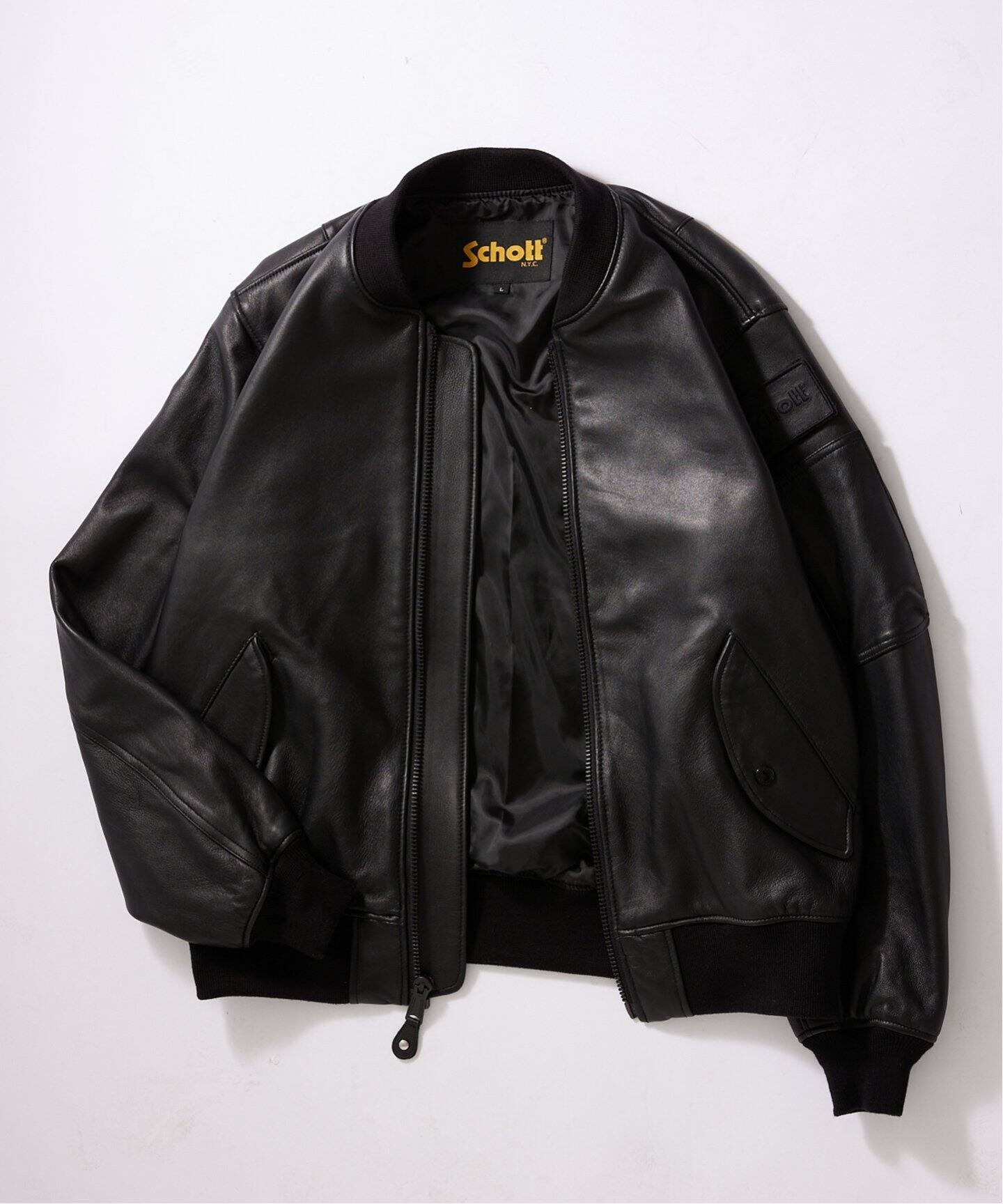 Schott / ショット】別注 LEATHER MA-1（MA-1）｜JOURNAL STANDARD 