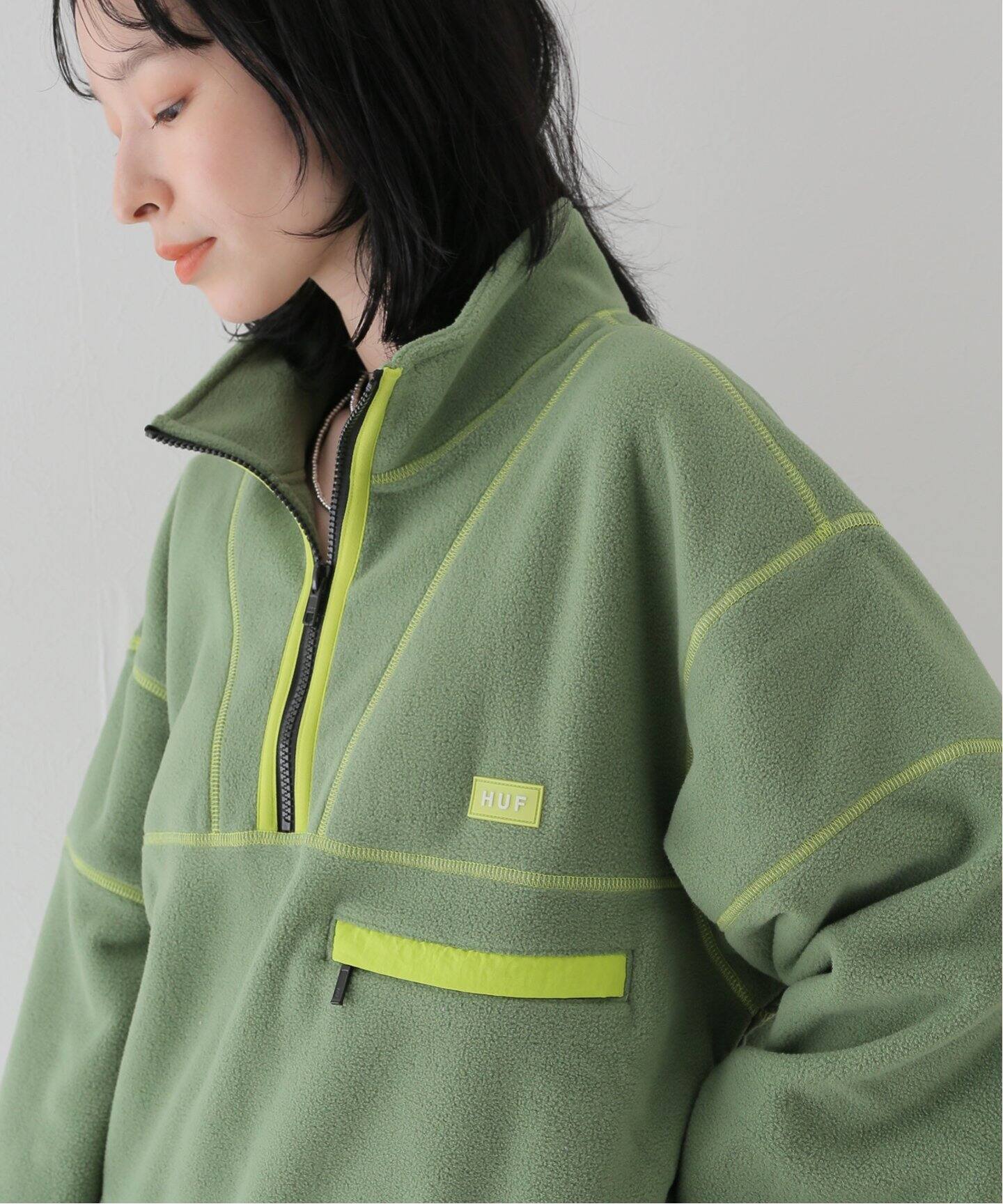 HUF / ハフ】ELYSIAN QUARTER ZIP FLEECE（その他ブルゾン／アウター  