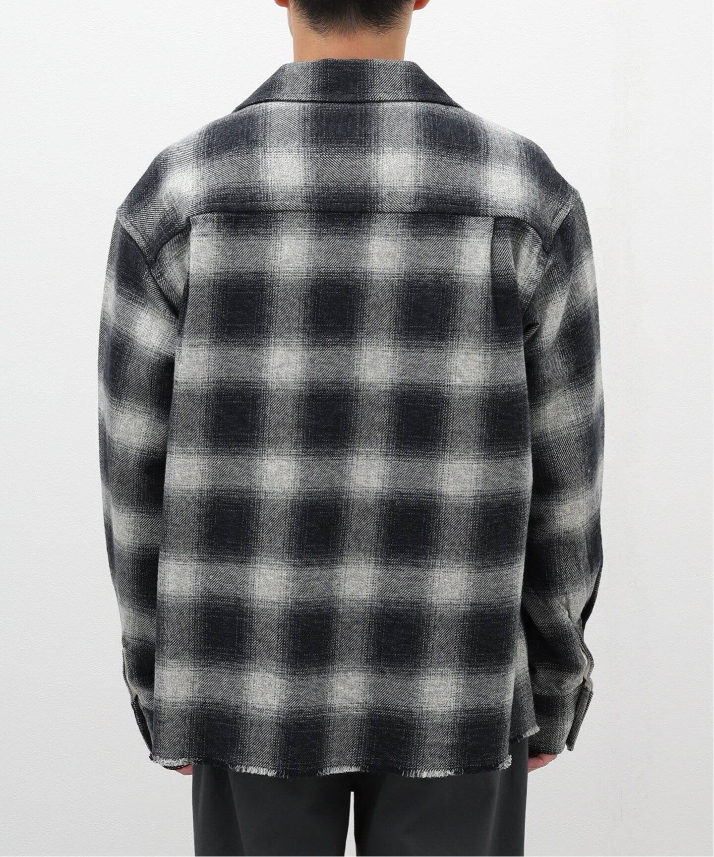 Name./ネーム】 OMBRE CHECK CUT-OFF BOX SHORT SH（シャツ／ブラウス 