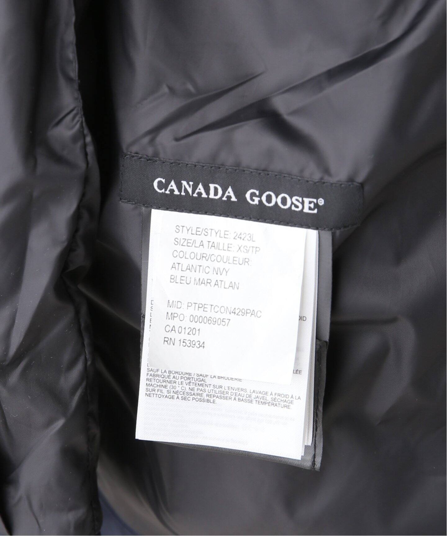 CANADA GOOSE ブラック手袋 XS/TP
