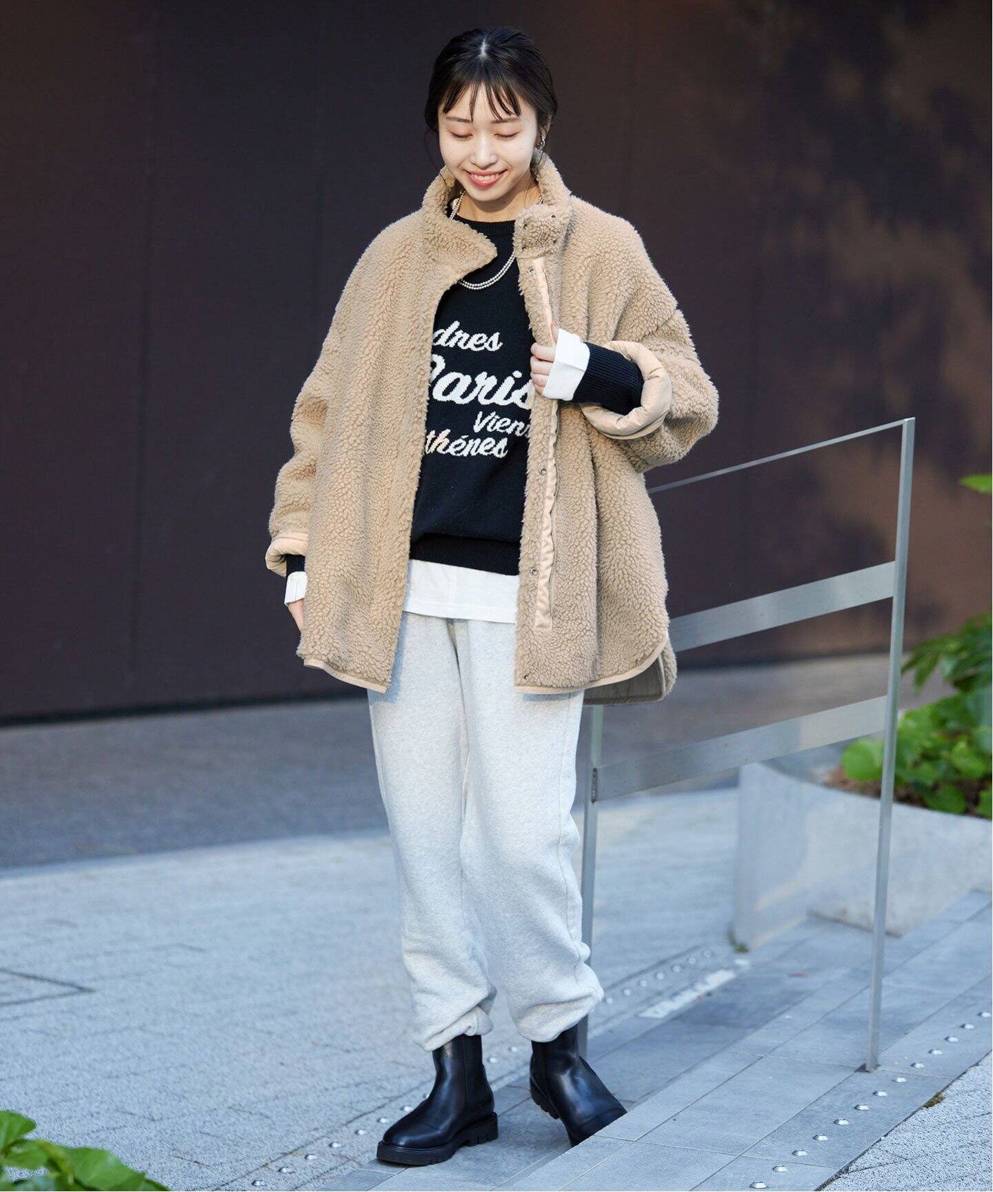 PAキルト*ムックボアリバーシブルブルゾン（その他ブルゾン／アウター  