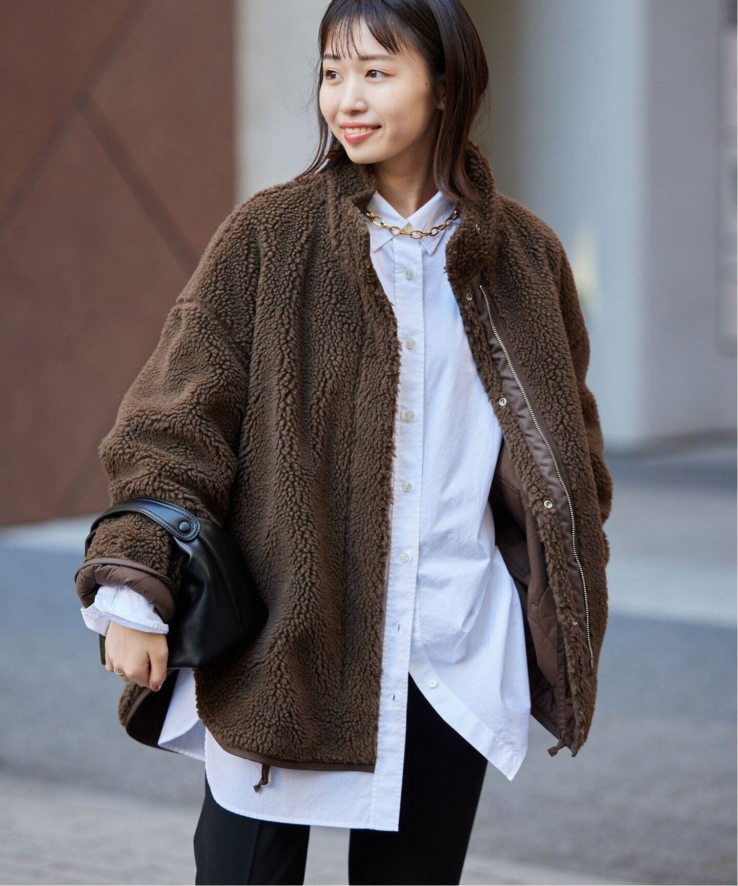 PAキルト*ムックボアリバーシブルブルゾン（その他ブルゾン／アウター  