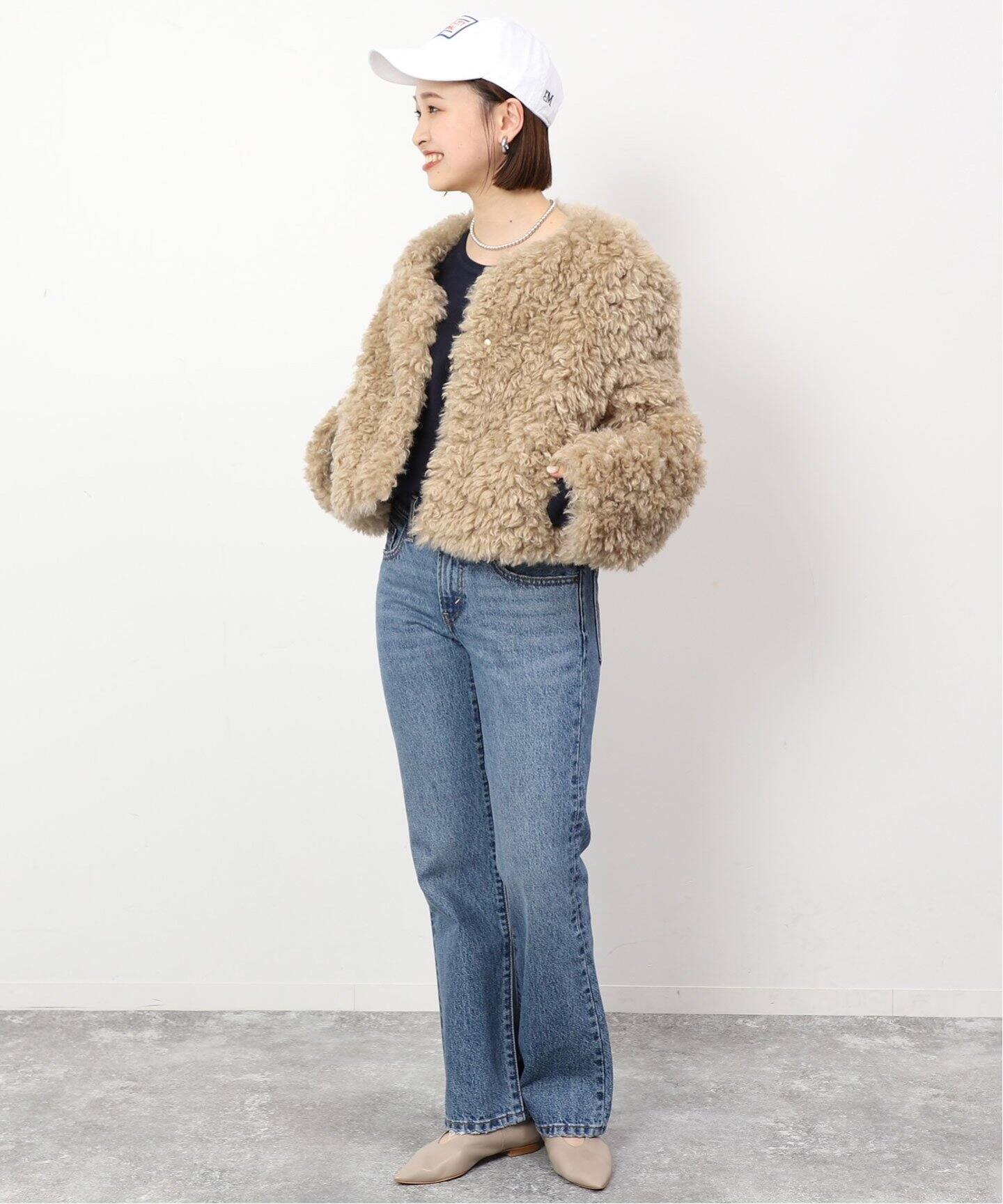 クルクルファーショートブルゾン（その他ブルゾン／アウター）｜SLOBE  