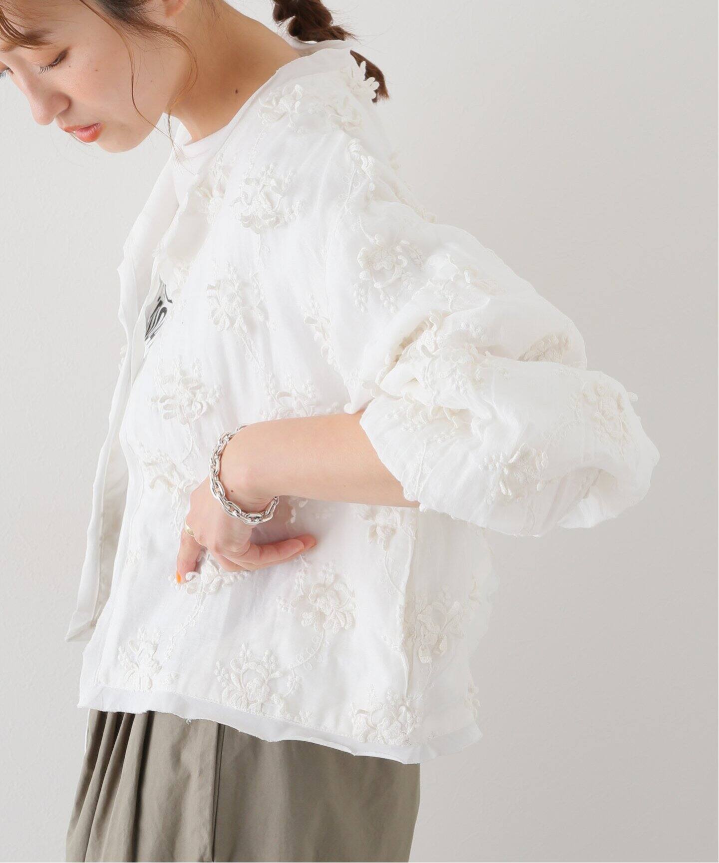 crinkle crinkle crinkle】3D embroidery ボレロ（その他ブルゾン 