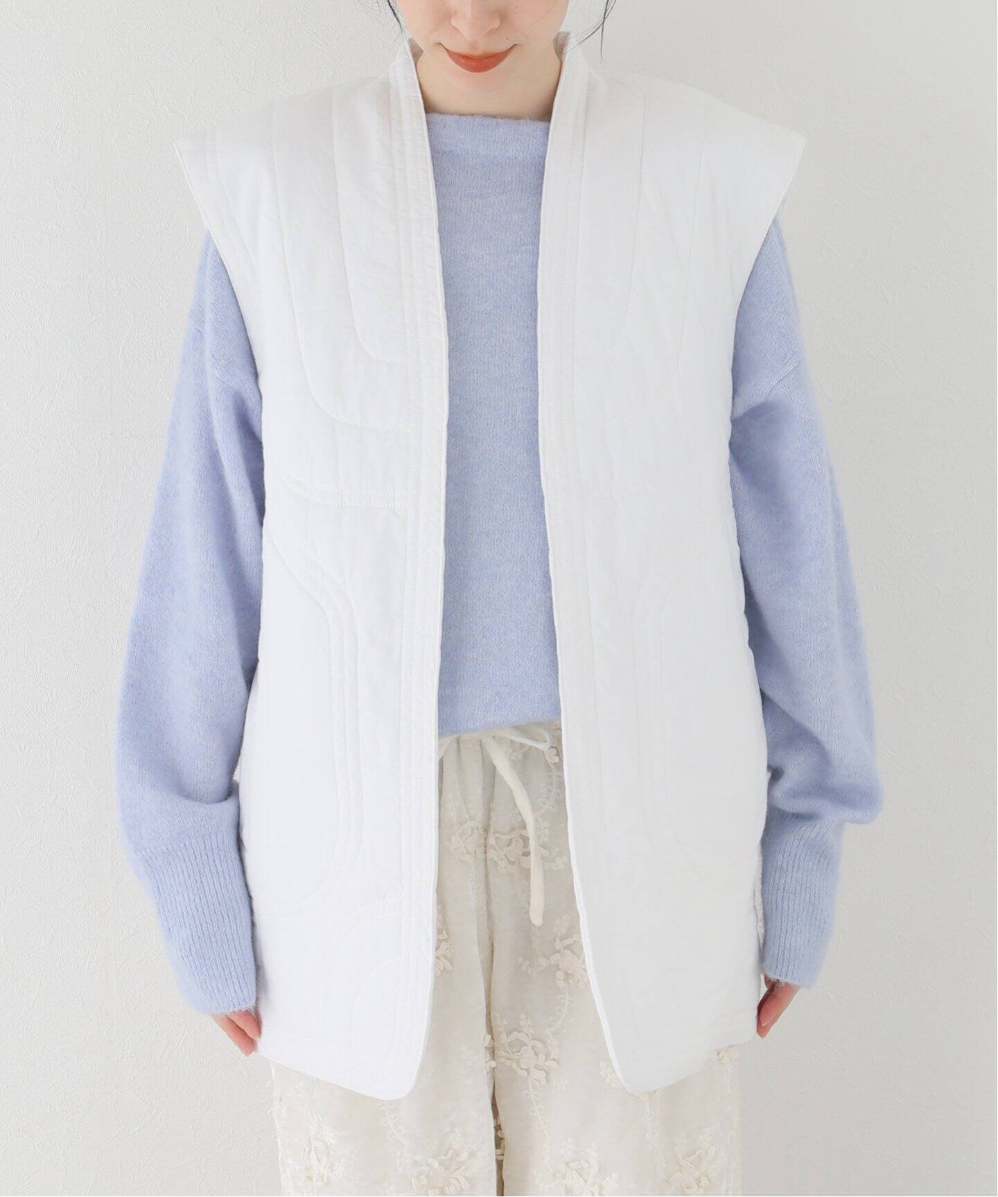 新品未使 Crinkle クリンクル velvet 3D あどけな vest SILVER