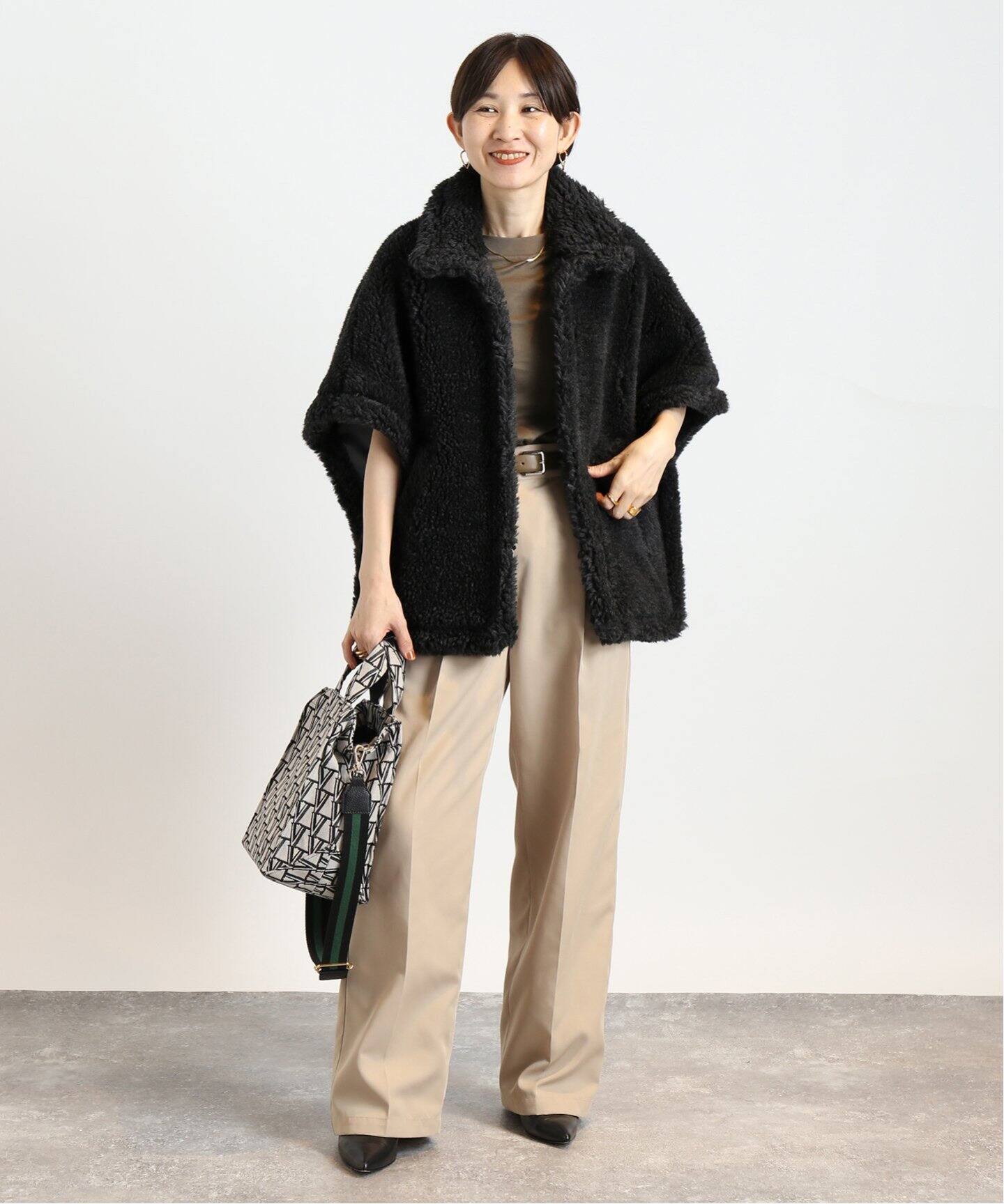 TICCA/ティッカ】ウールファーポンチョ（ポンチョ・マント）｜VERMEIL  