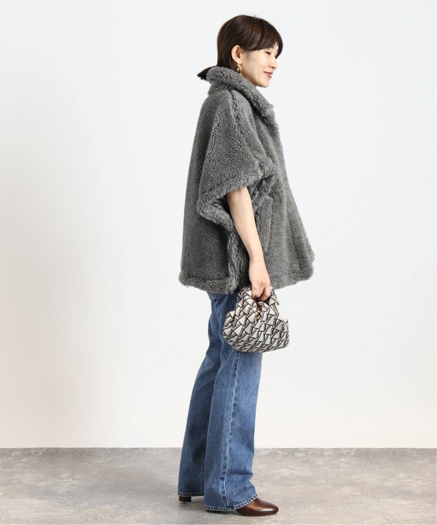 TICCA/ティッカ】ウールファーポンチョ（ポンチョ・マント）｜VERMEIL  