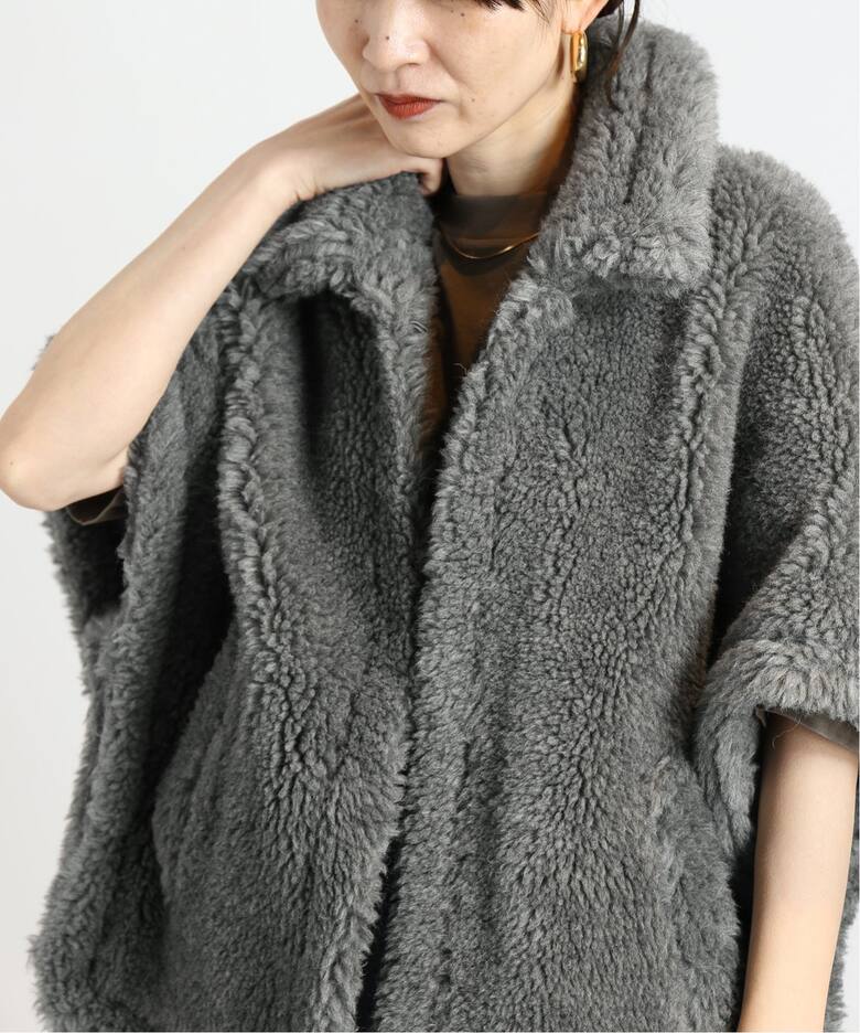 TICCA/ティッカ】ウールファーポンチョ（ポンチョ・マント）｜VERMEIL  