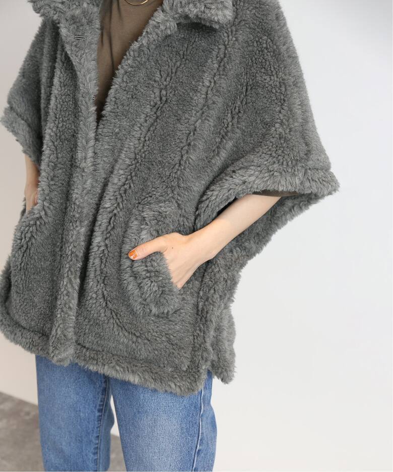 TICCA/ティッカ】ウールファーポンチョ（ポンチョ・マント）｜VERMEIL  