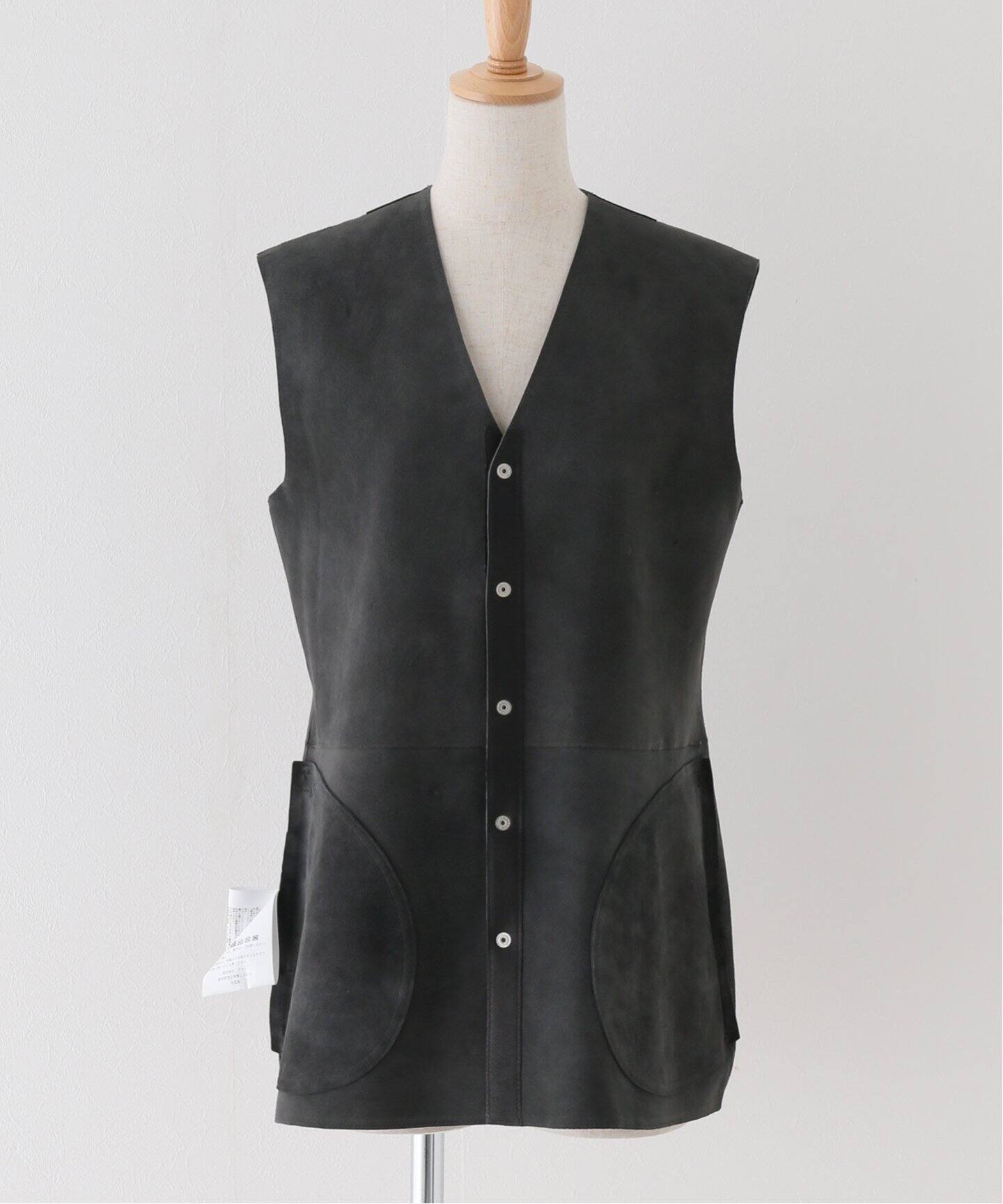 INSCRIRE/アンスクリア】Seep Leather Gilet（ジレ）｜VERMEIL par 