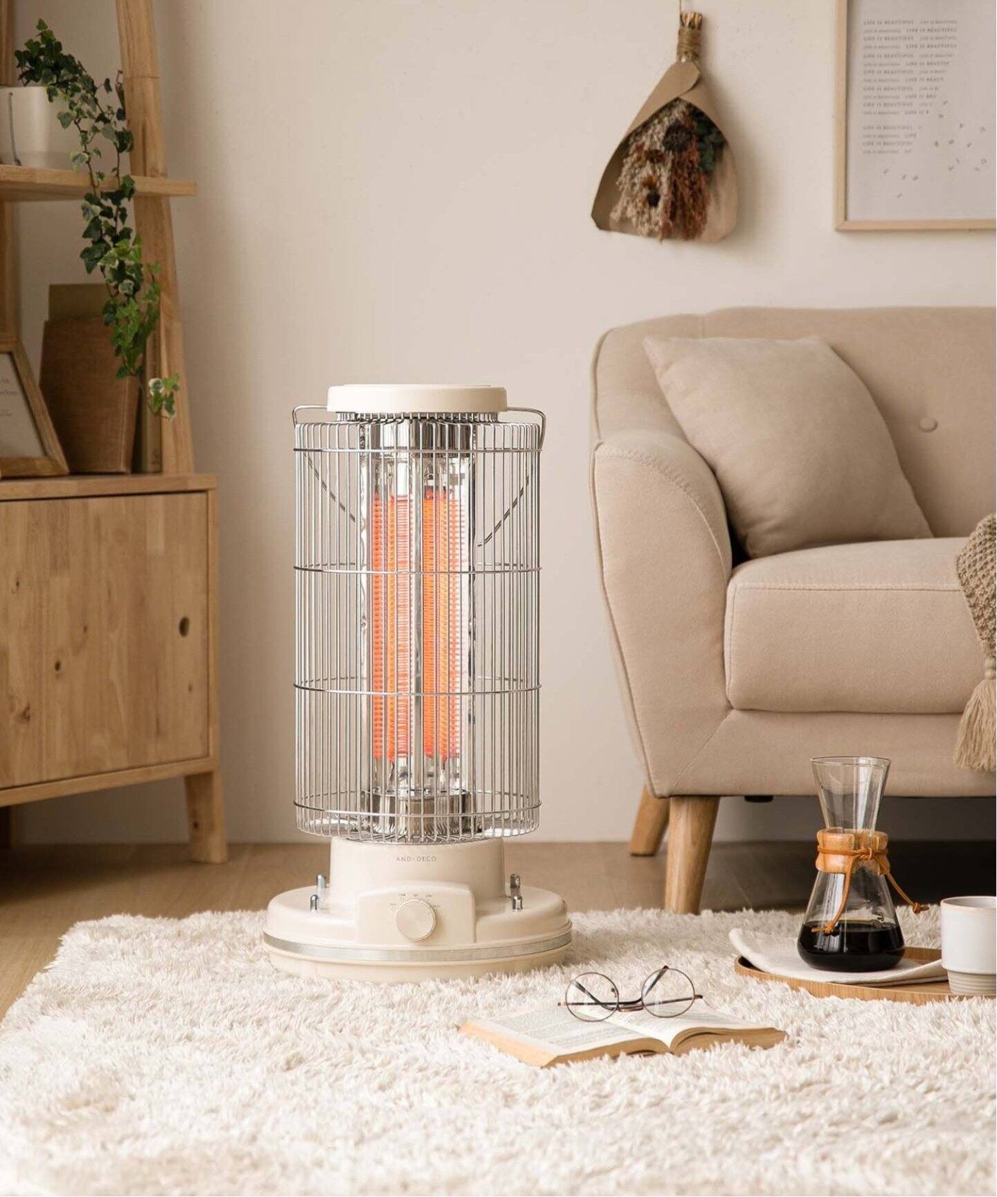 AND DECO/アンドデコ】CARBON HEATER レトロ カーボン ヒーター（家電 