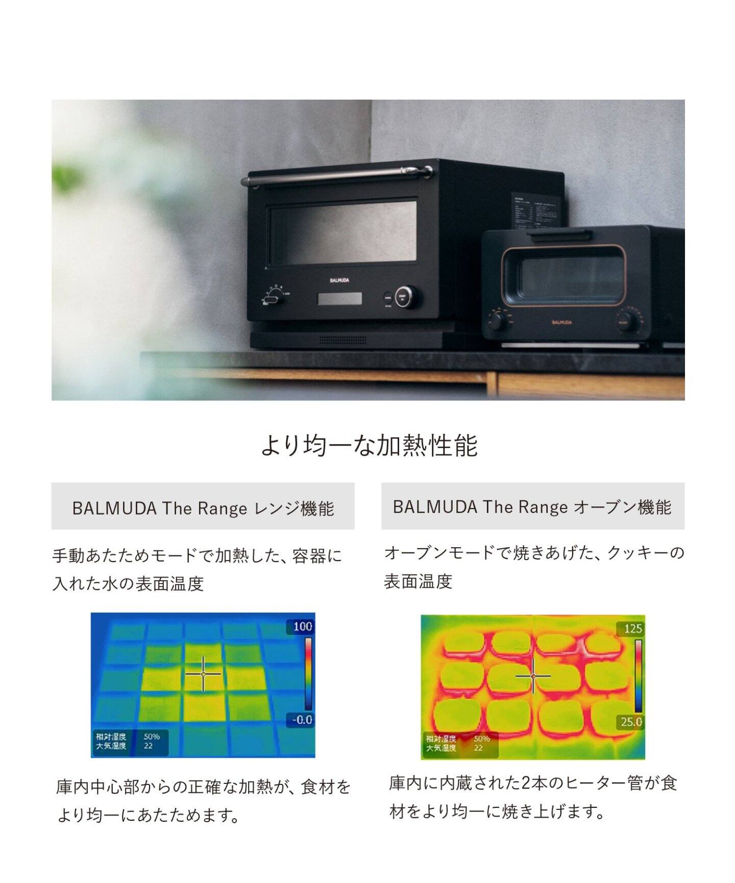 新品未使用】BALMUDA The Range K09A-WH 忙しない オーブンレンジ