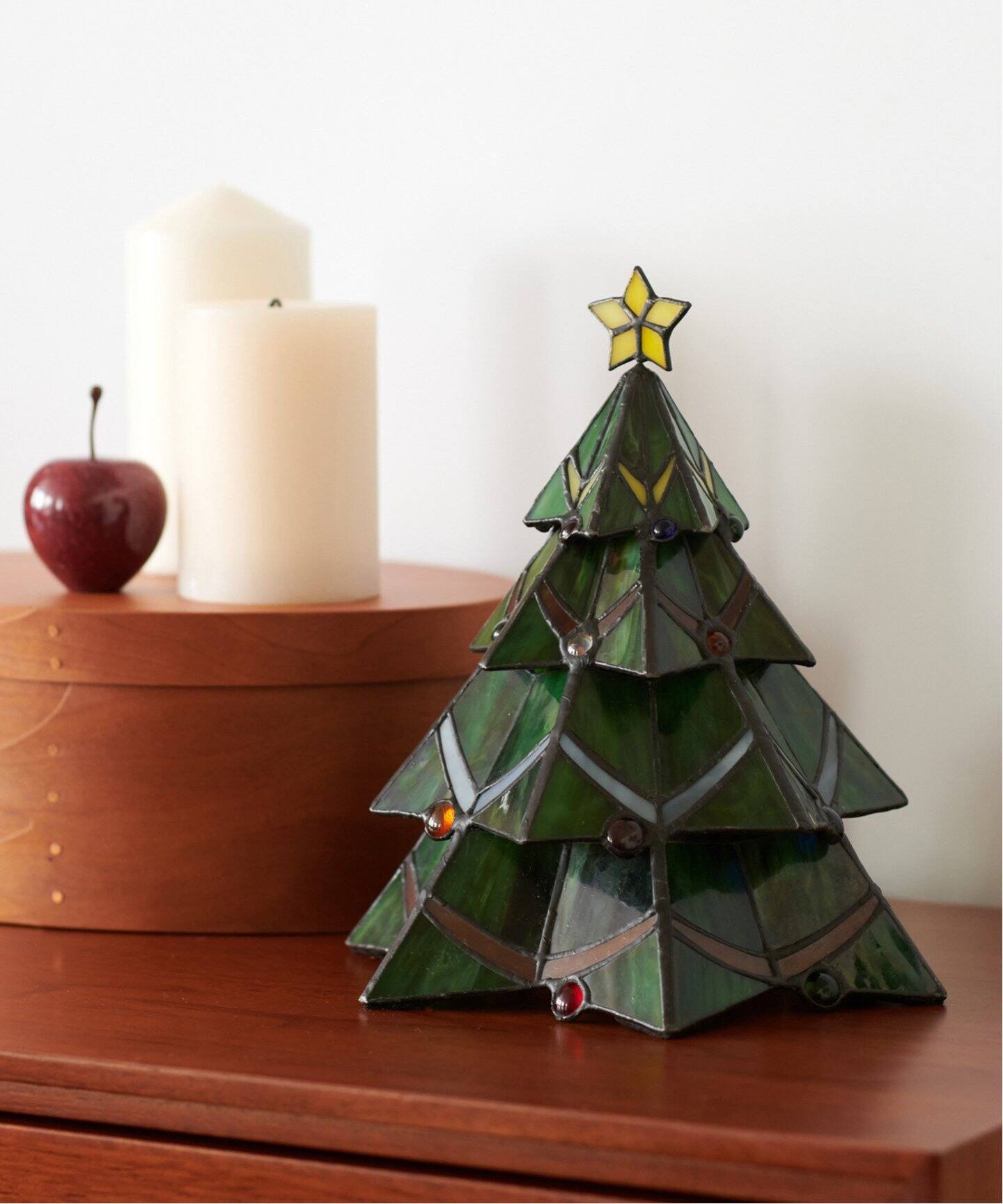 STAINED GLASS LAMP TREE ステンドグラス ランプ クリスマスツリー 