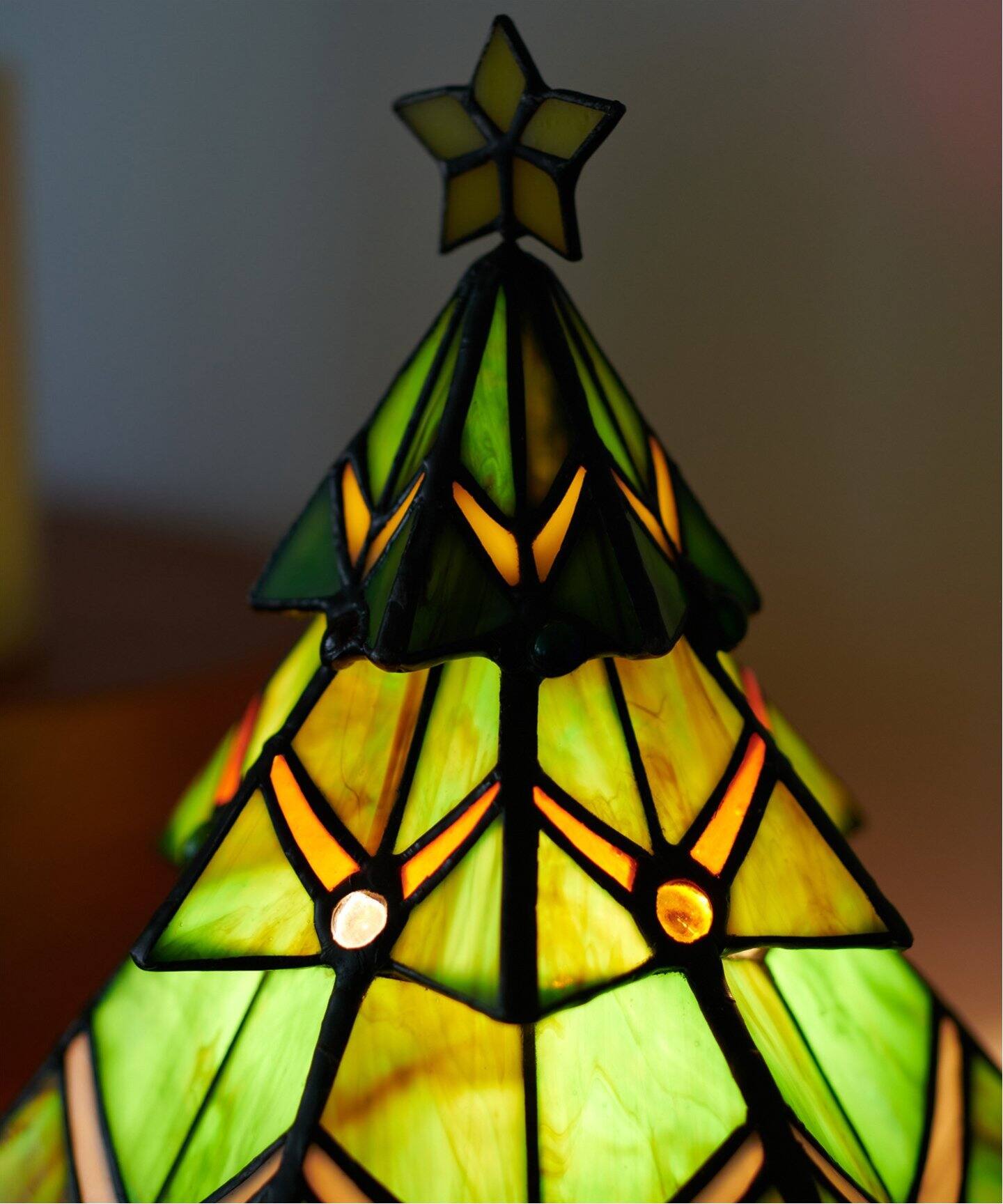 STAINED GLASS LAMP TREE ステンドグラス ランプ クリスマスツリー 