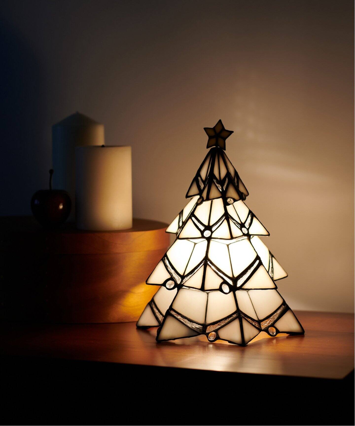 STAINED GLASS LAMP TREE ステンドグラス ランプ クリスマスツリー 