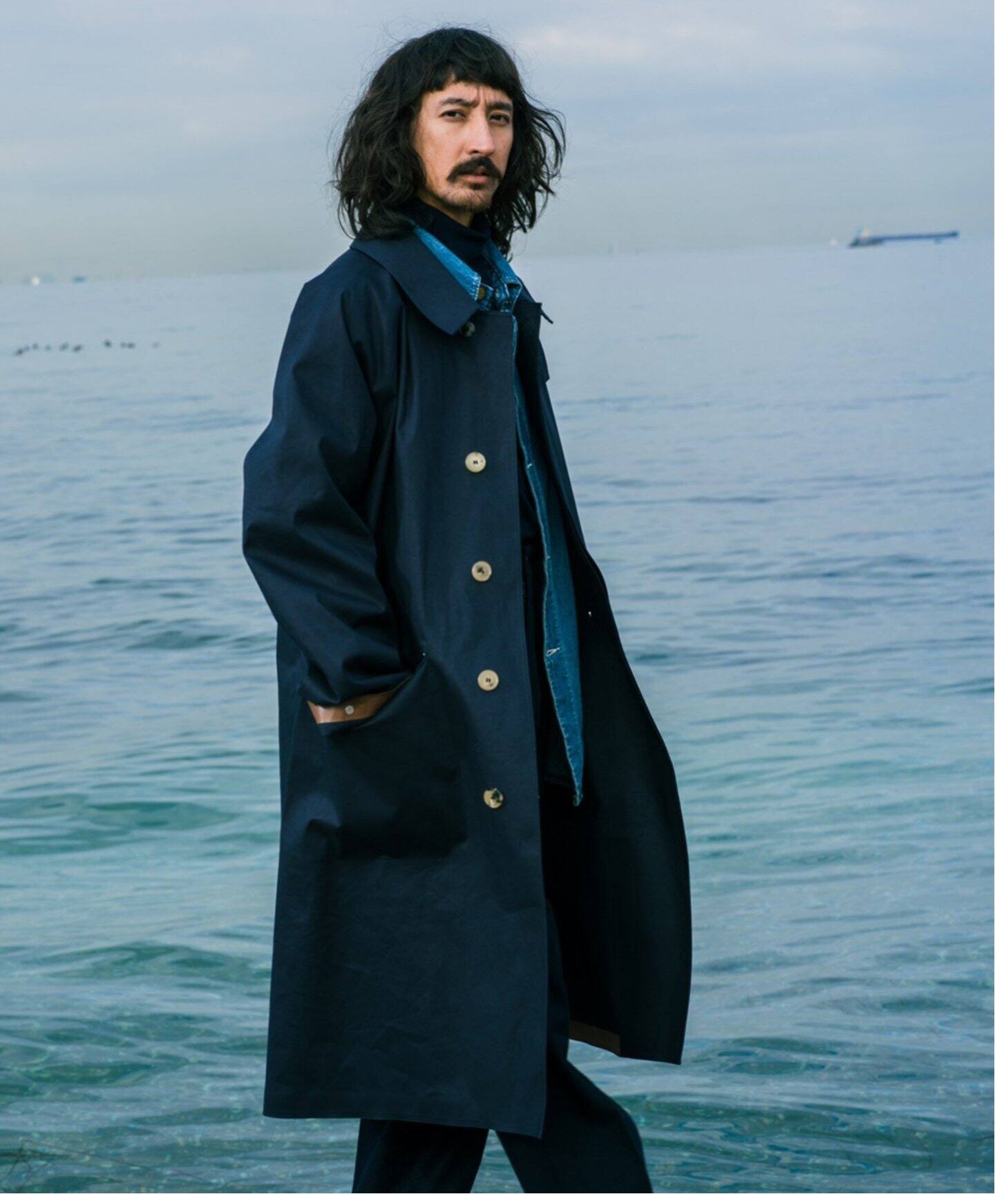 MACKINTOSH マッキントッシュ ナイロントレンチコート づけ ネイビー