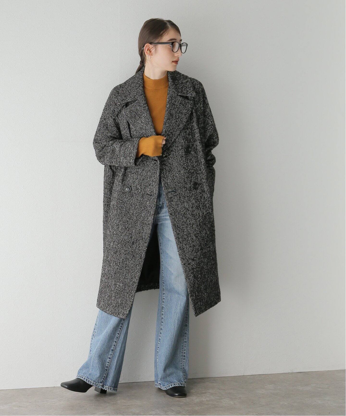 TICCA / ティッカ】ツイードテントコート(TBCA-222)（ピーコート  