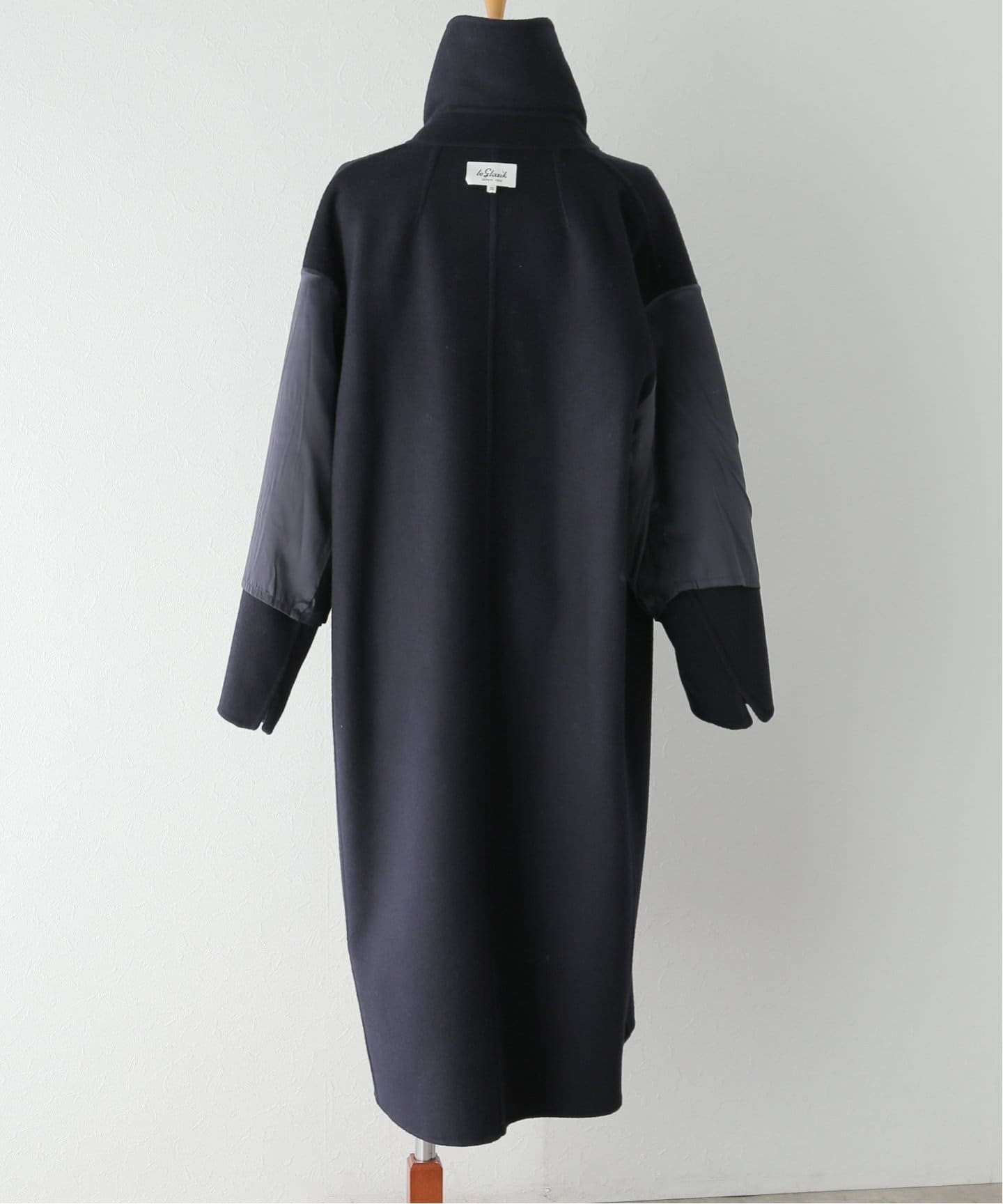 le Glazik ダークネイビー チェスターコート 36 LE GLAZIK / ルグラジック】REVER DOUBLE-BREASTED COAT
