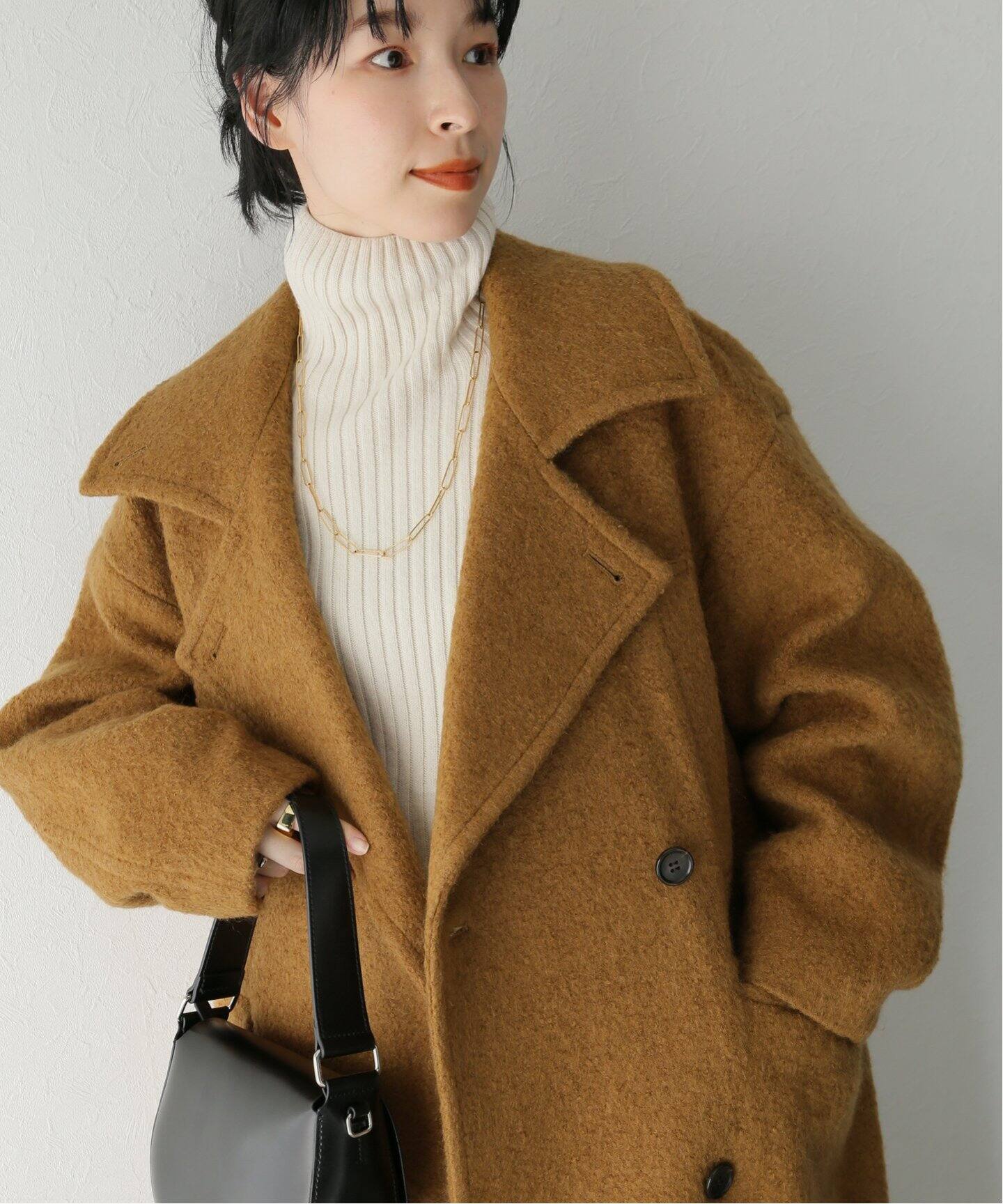 CLANE / クラネ】SHORT SHAGGY COCOON OVER COAT（チェスターコート  
