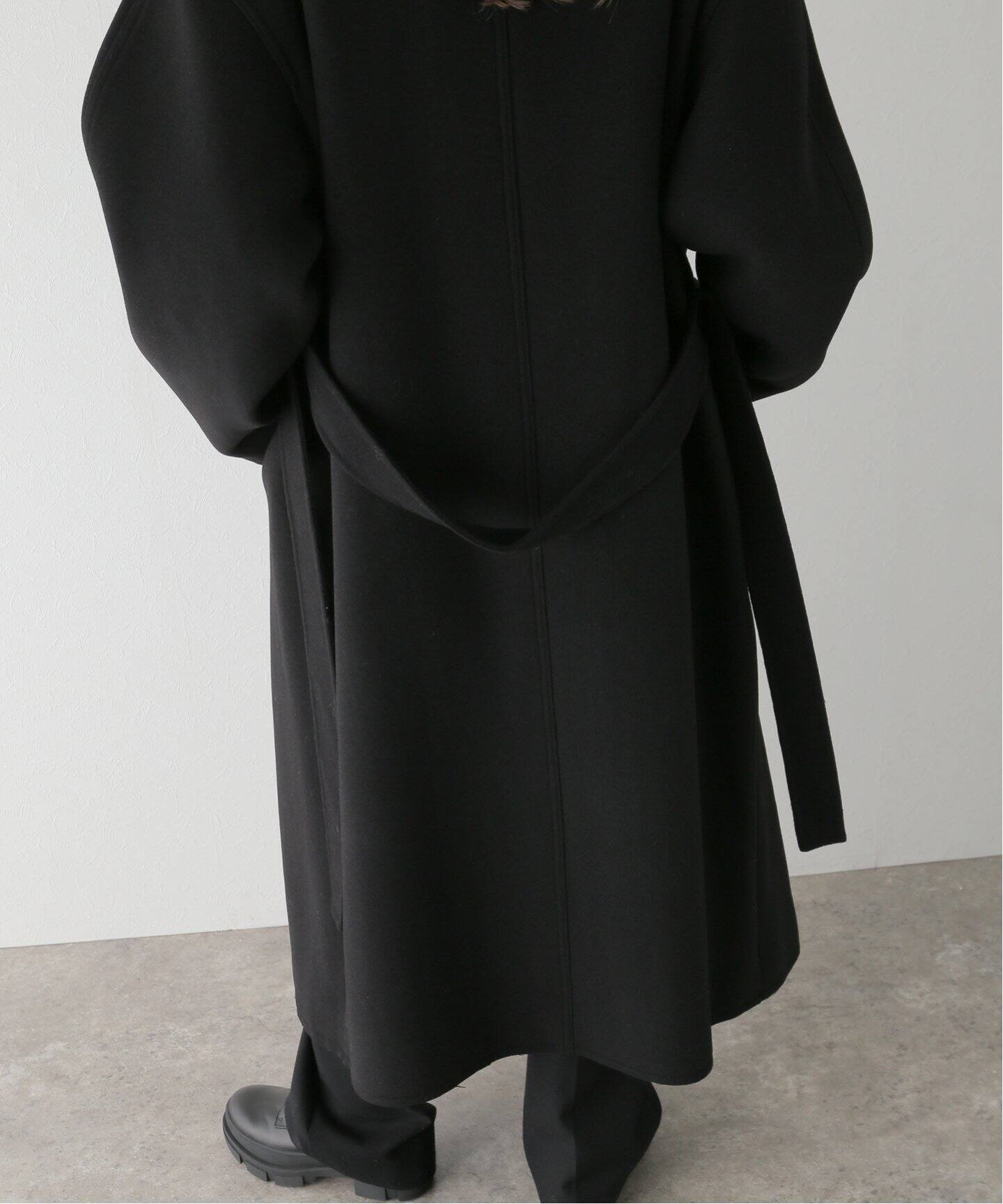 WOOL OVERSIZE STANDCOLLAR COAT Pre-order] Wool touch stand collar 