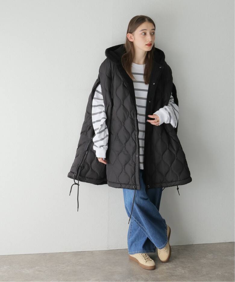 TAION / タイオン】MILITARY DOWN CAPE（UNISEX)（ポンチョ・マント 