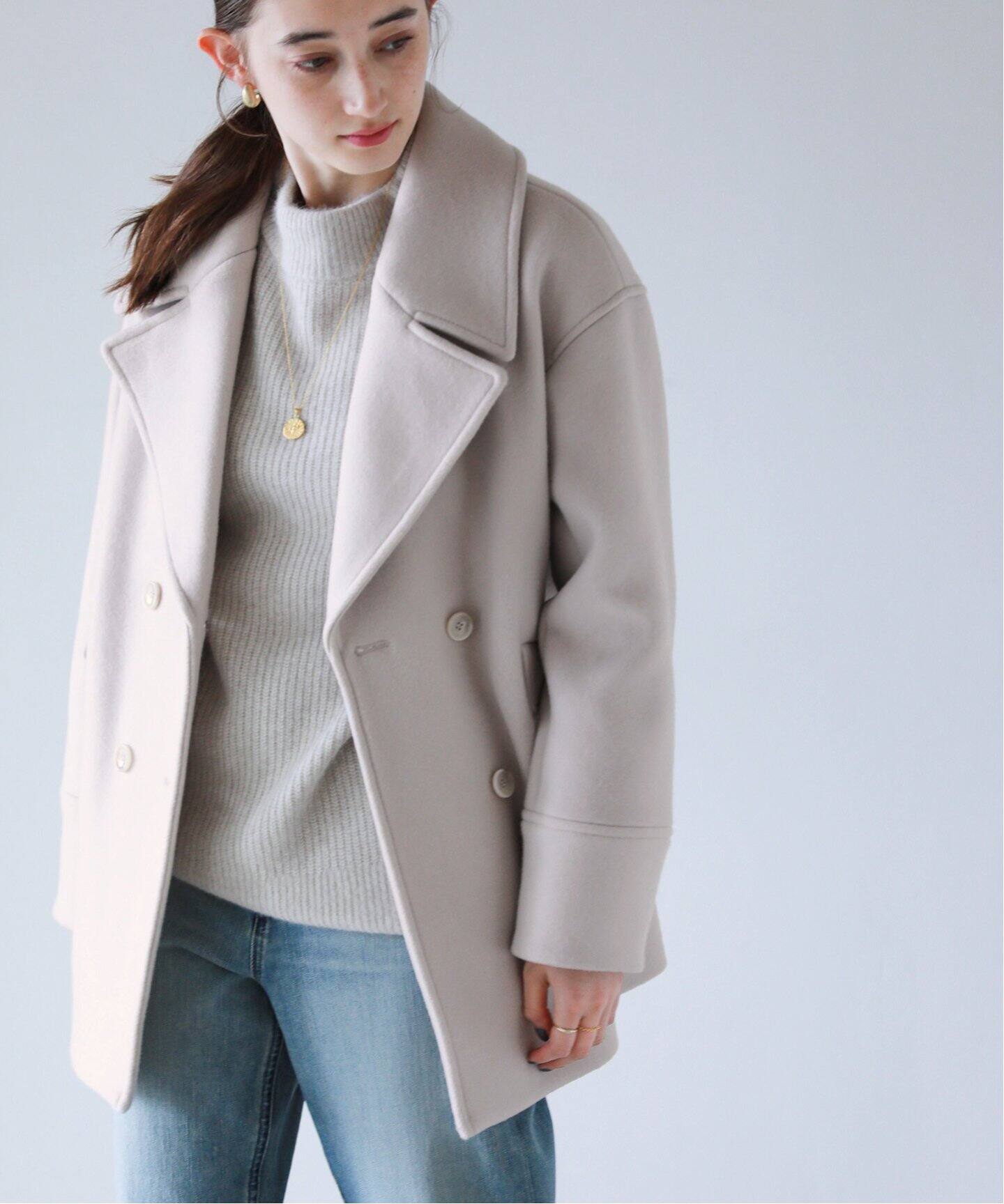 ダブルビーバーPコート（ピーコート）｜La Totalite（ラ トータリテ  